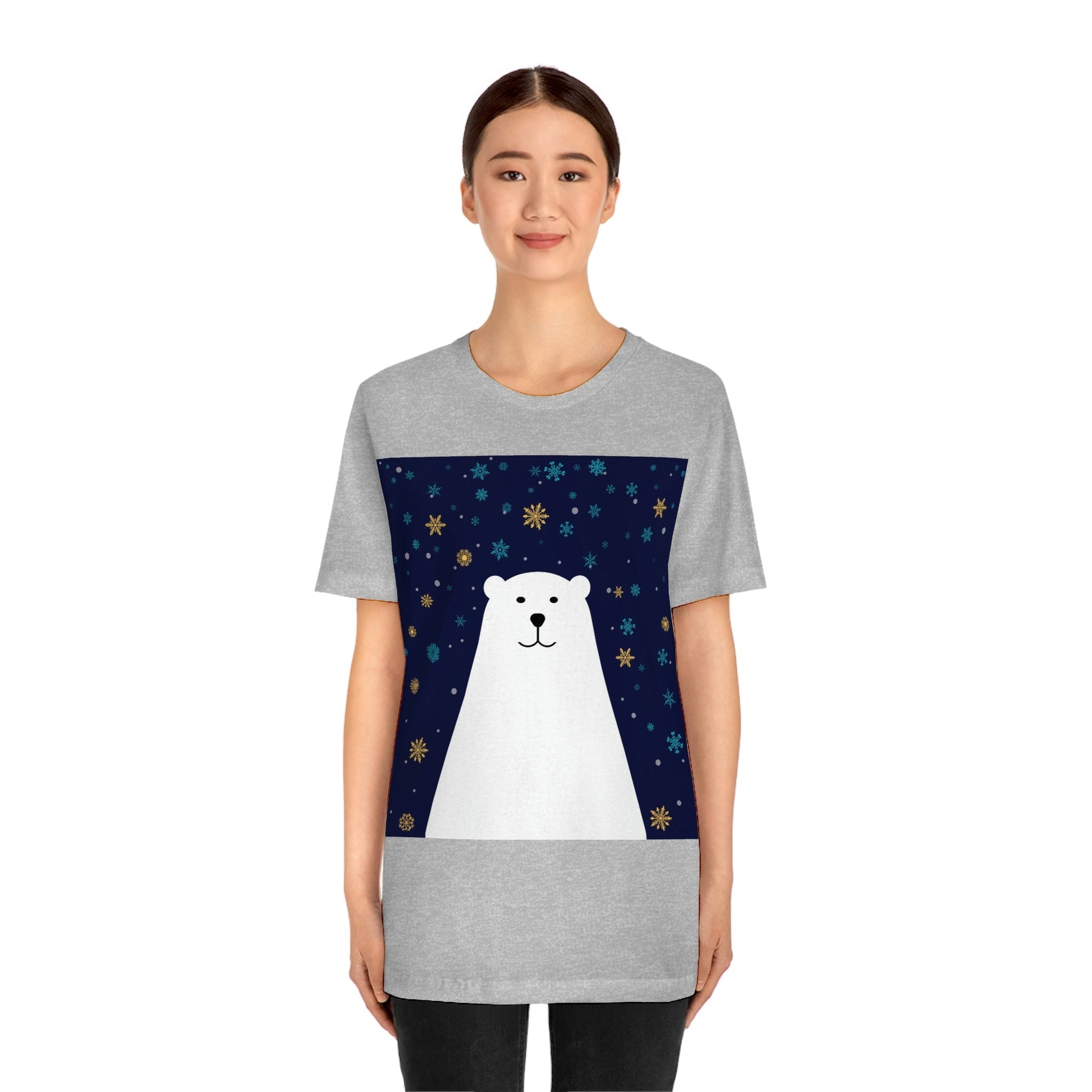 Polar Bear Arctic Art Unisex Jersey Short Sleeve T-Shirt Ichaku [Perfect Gifts Selection]