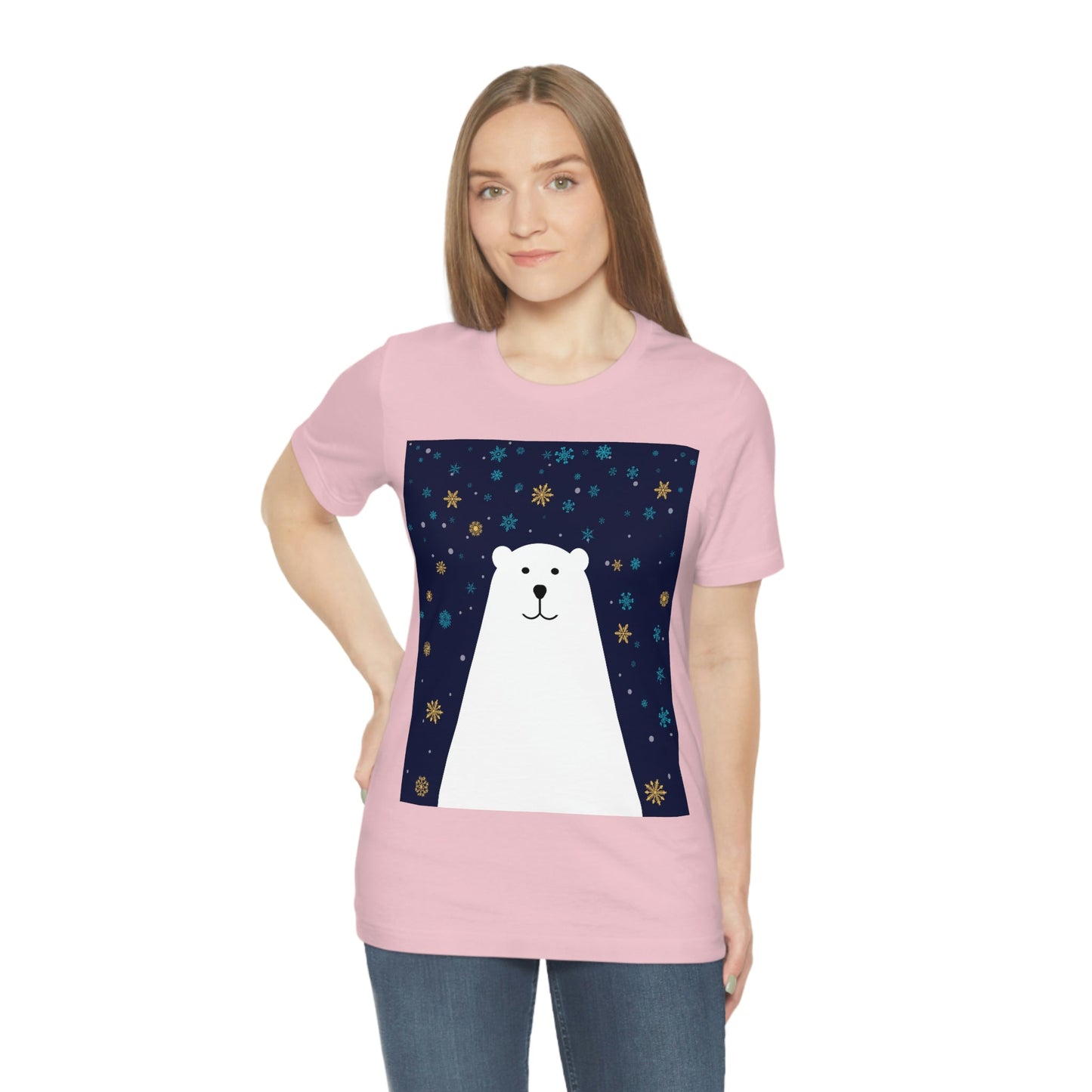 Polar Bear Arctic Art Unisex Jersey Short Sleeve T-Shirt Ichaku [Perfect Gifts Selection]