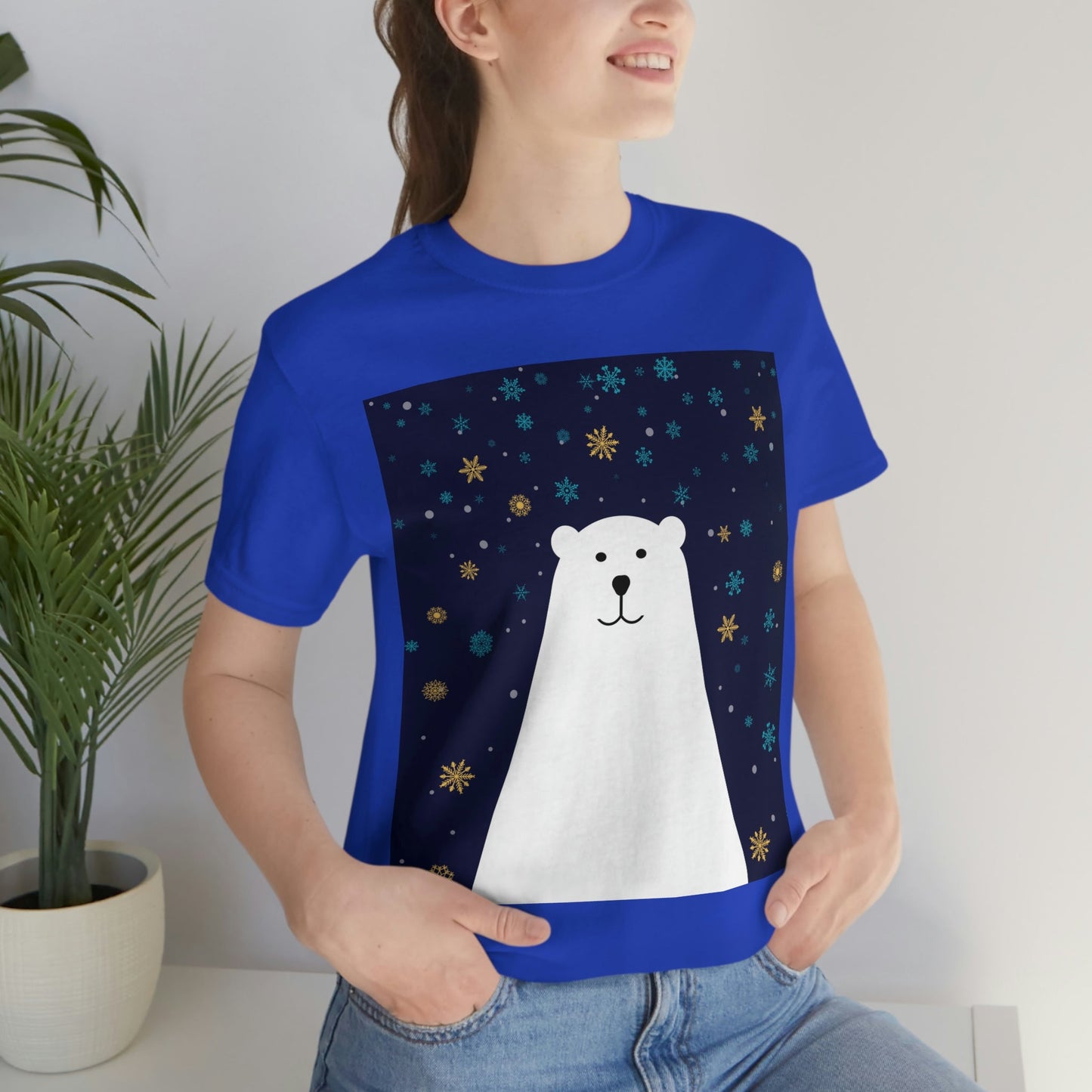 Polar Bear Arctic Art Unisex Jersey Short Sleeve T-Shirt Ichaku [Perfect Gifts Selection]