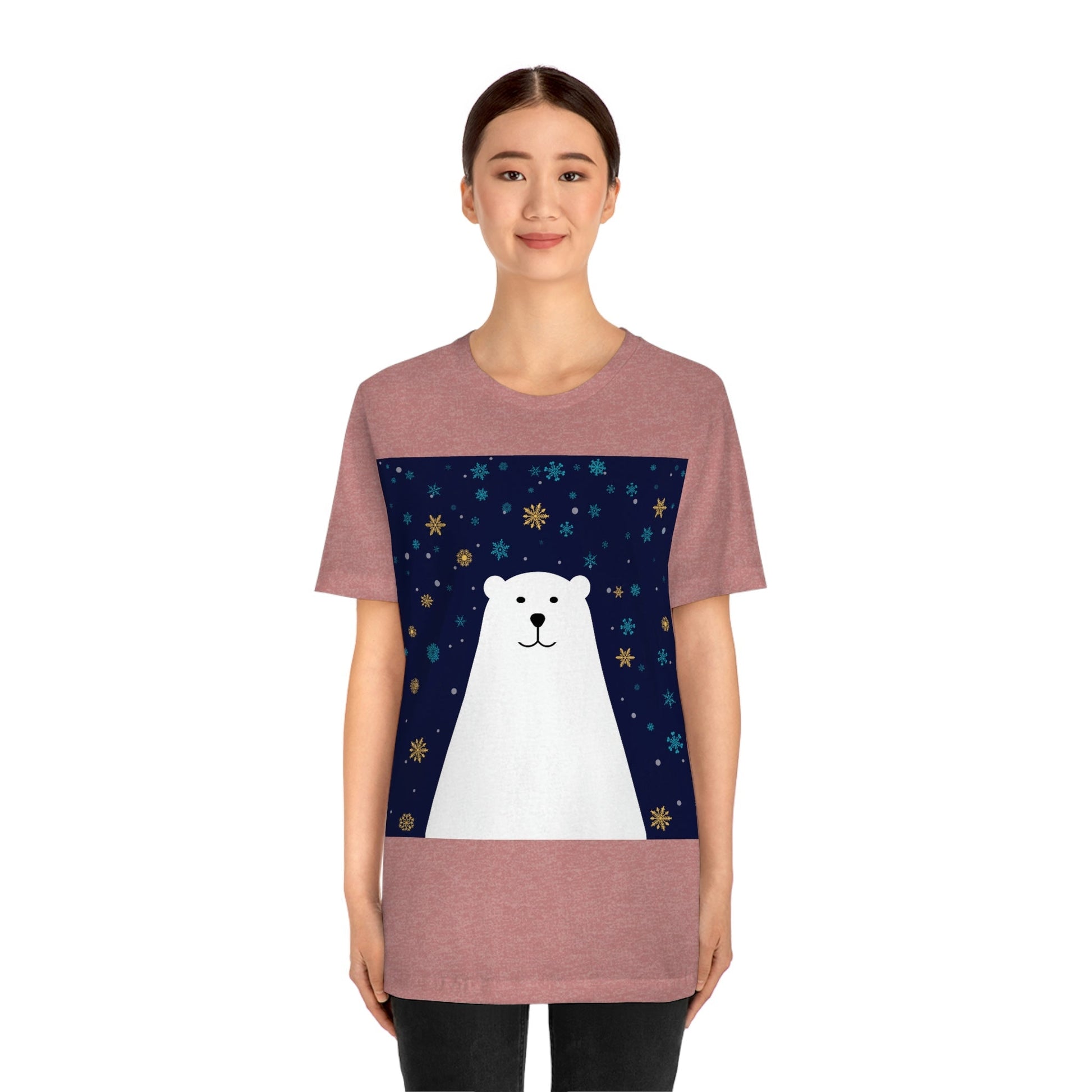 Polar Bear Arctic Art Unisex Jersey Short Sleeve T-Shirt Ichaku [Perfect Gifts Selection]