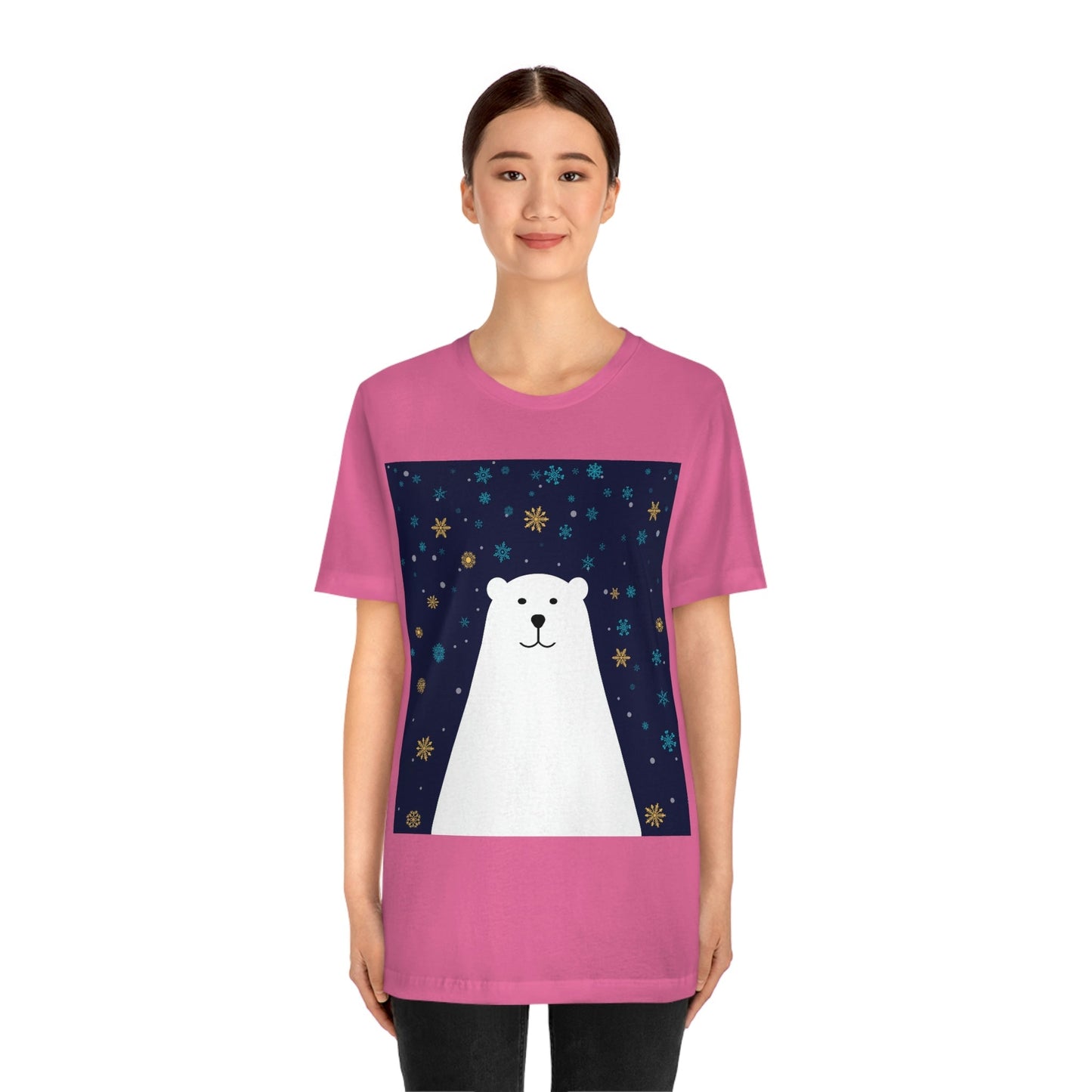 Polar Bear Arctic Art Unisex Jersey Short Sleeve T-Shirt Ichaku [Perfect Gifts Selection]