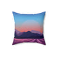 Provence Landscape Lavender Minimal Art Spun Polyester Square Pillow Ichaku [Perfect Gifts Selection]