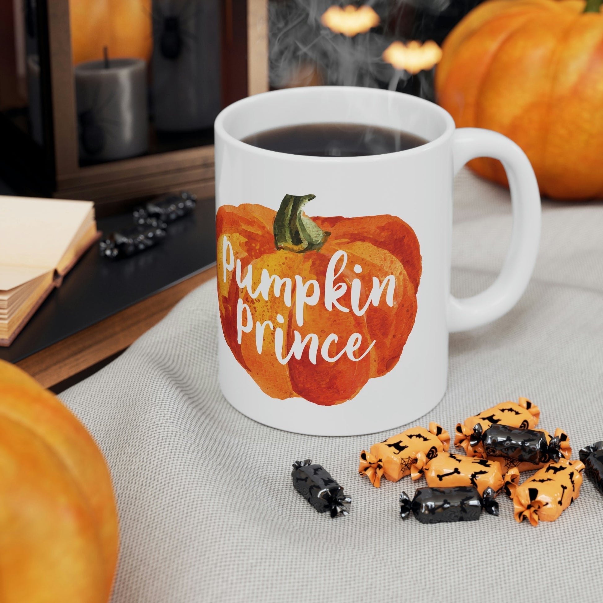 Pumpkin Halloween Prince Spooky Monster Jack O Lantern Ceramic Mug 11oz Ichaku [Perfect Gifts Selection]