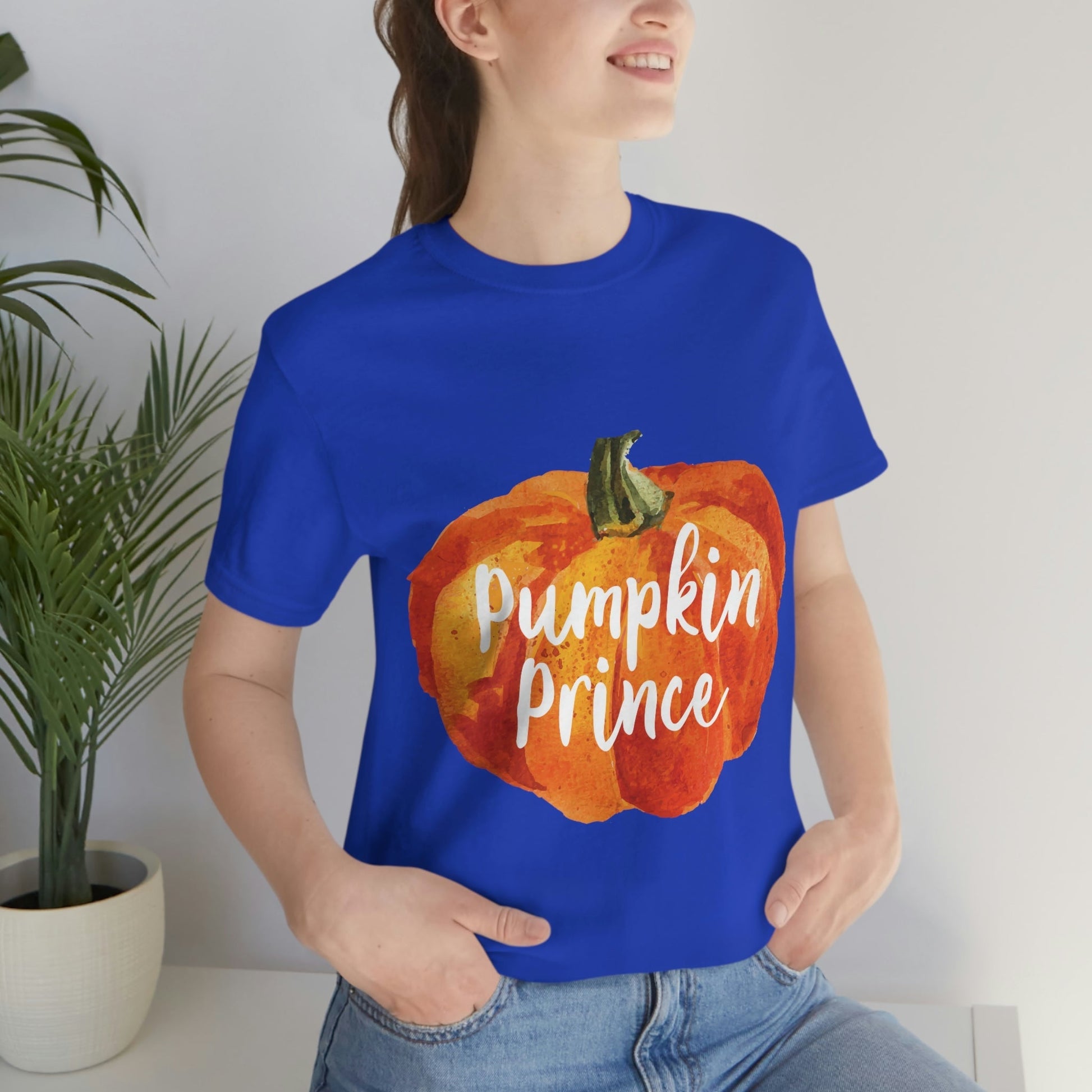 Pumpkin Halloween Prince Spooky Monster Jack O Lantern Unisex Jersey Short Sleeve T-Shirt Ichaku [Perfect Gifts Selection]