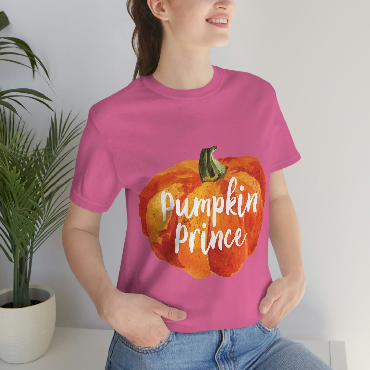 Pumpkin Halloween Prince Spooky Monster Jack O Lantern Unisex Jersey Short Sleeve T-Shirt Ichaku [Perfect Gifts Selection]