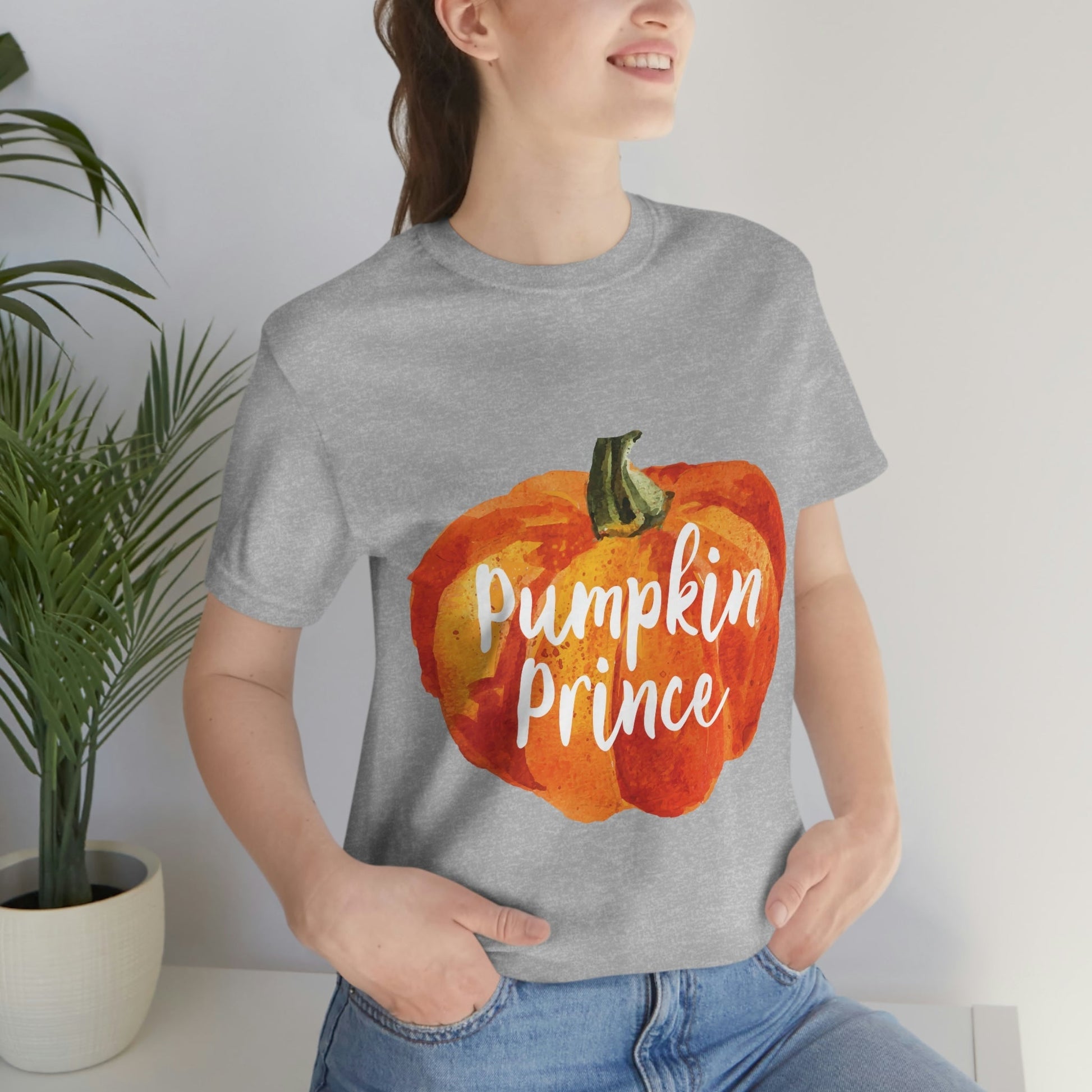 Pumpkin Halloween Prince Spooky Monster Jack O Lantern Unisex Jersey Short Sleeve T-Shirt Ichaku [Perfect Gifts Selection]