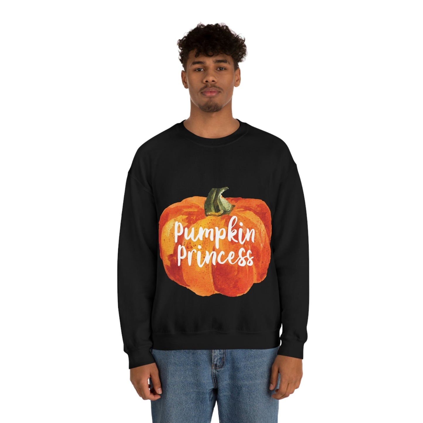 Pumpkin Halloween Princess Spooky Monster Jack O Lantern Unisex Heavy Blend™ Crewneck Sweatshirt Ichaku [Perfect Gifts Selection]