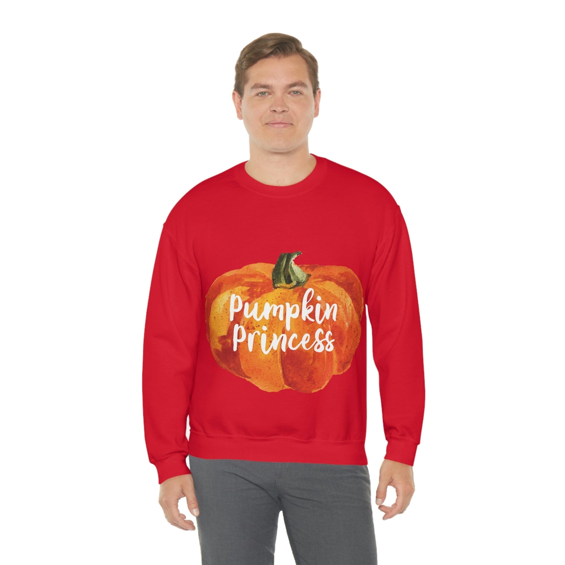 Pumpkin Halloween Princess Spooky Monster Jack O Lantern Unisex Heavy Blend™ Crewneck Sweatshirt Ichaku [Perfect Gifts Selection]