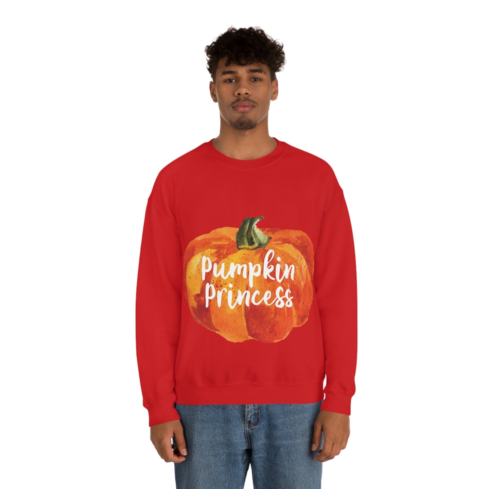 Pumpkin Halloween Princess Spooky Monster Jack O Lantern Unisex Heavy Blend™ Crewneck Sweatshirt Ichaku [Perfect Gifts Selection]