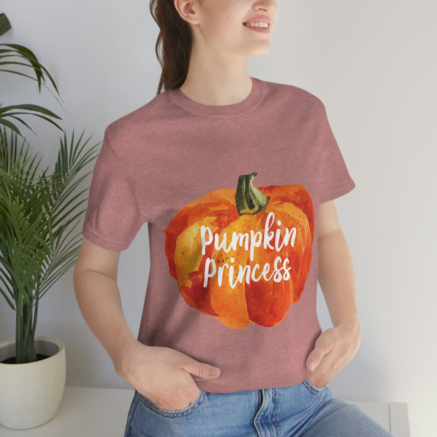 Pumpkin Halloween Princess Spooky Monster Jack O Lantern Unisex Jersey Short Sleeve T-Shirt Ichaku [Perfect Gifts Selection]