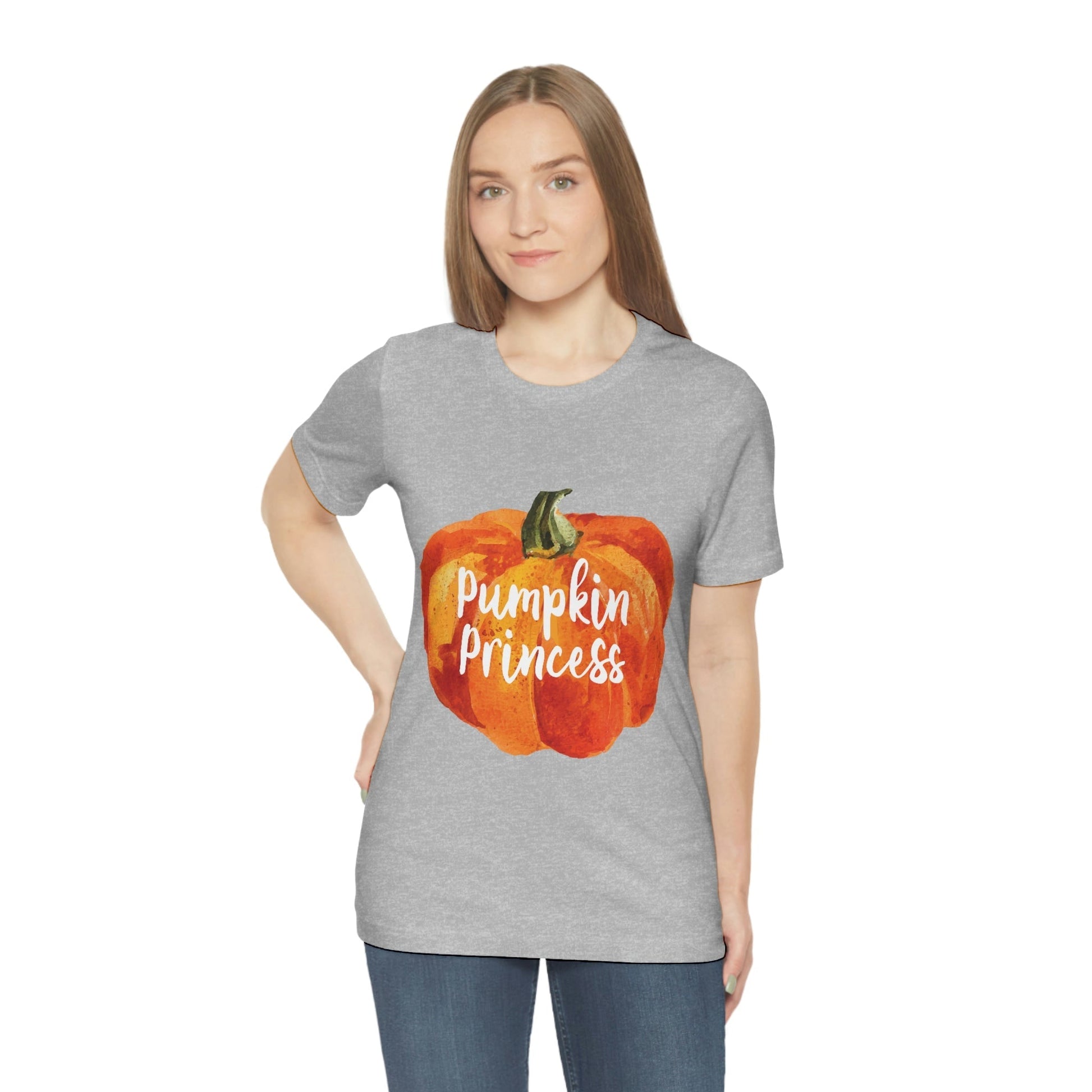 Pumpkin Halloween Princess Spooky Monster Jack O Lantern Unisex Jersey Short Sleeve T-Shirt Ichaku [Perfect Gifts Selection]