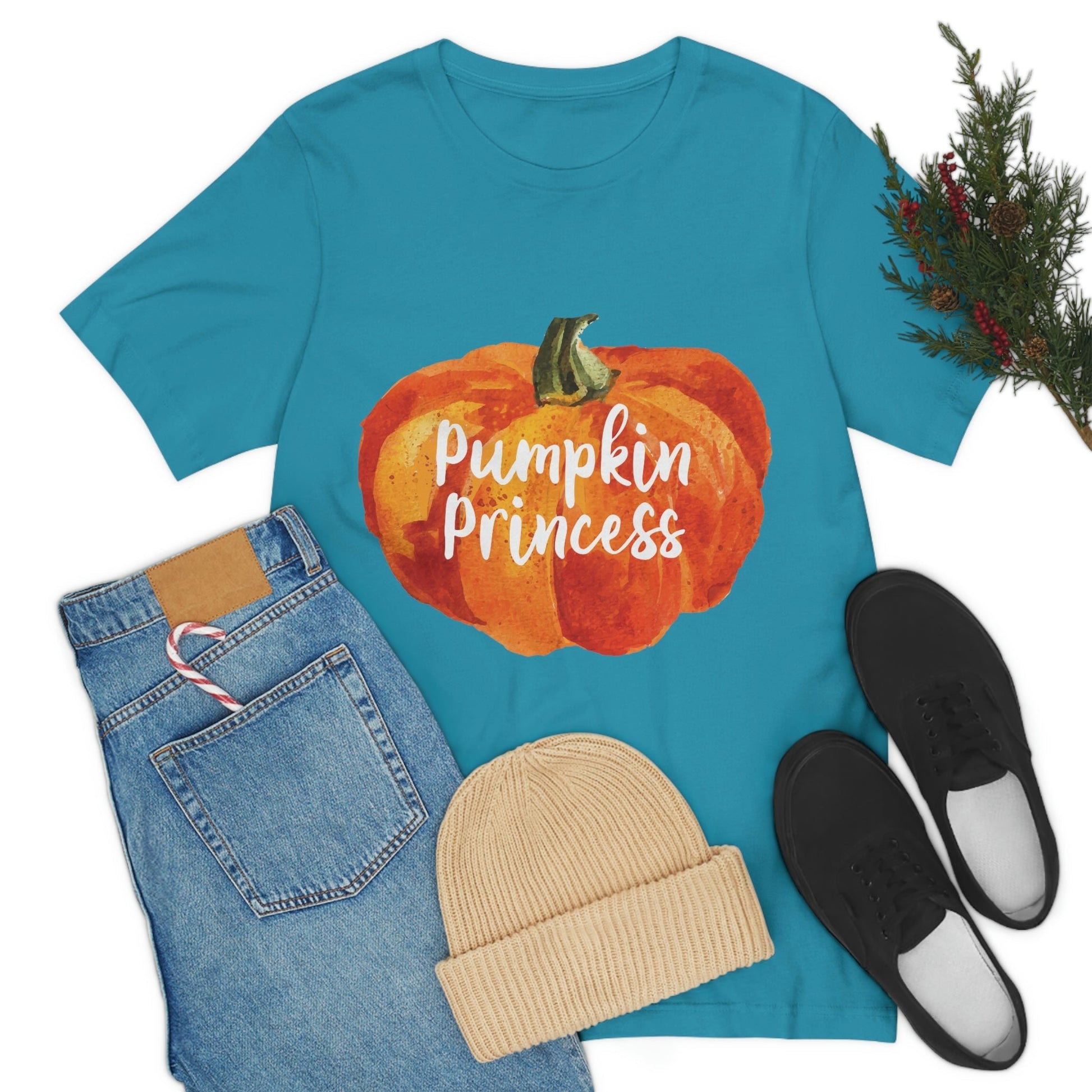 Pumpkin Halloween Princess Spooky Monster Jack O Lantern Unisex Jersey Short Sleeve T-Shirt Ichaku [Perfect Gifts Selection]