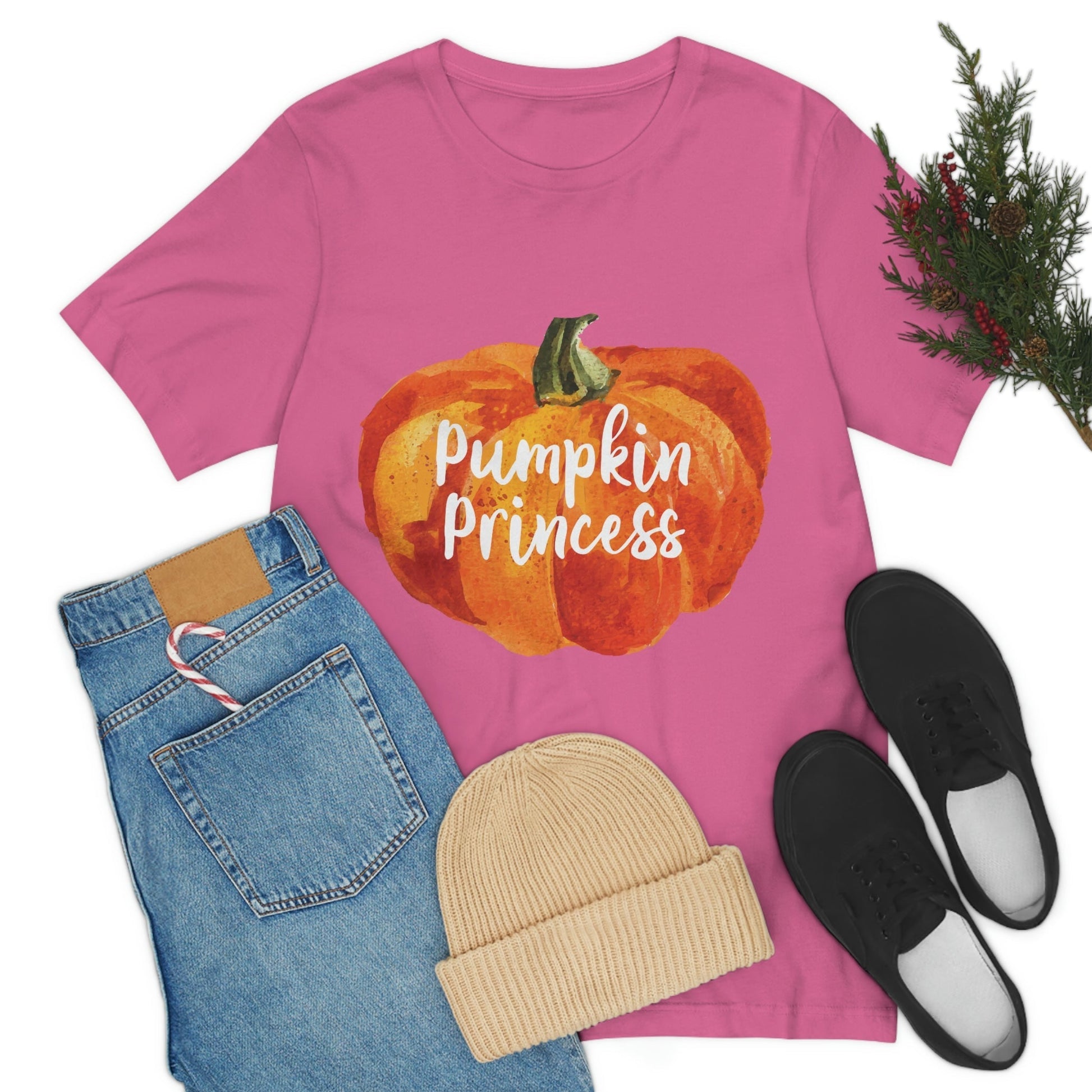 Pumpkin Halloween Princess Spooky Monster Jack O Lantern Unisex Jersey Short Sleeve T-Shirt Ichaku [Perfect Gifts Selection]