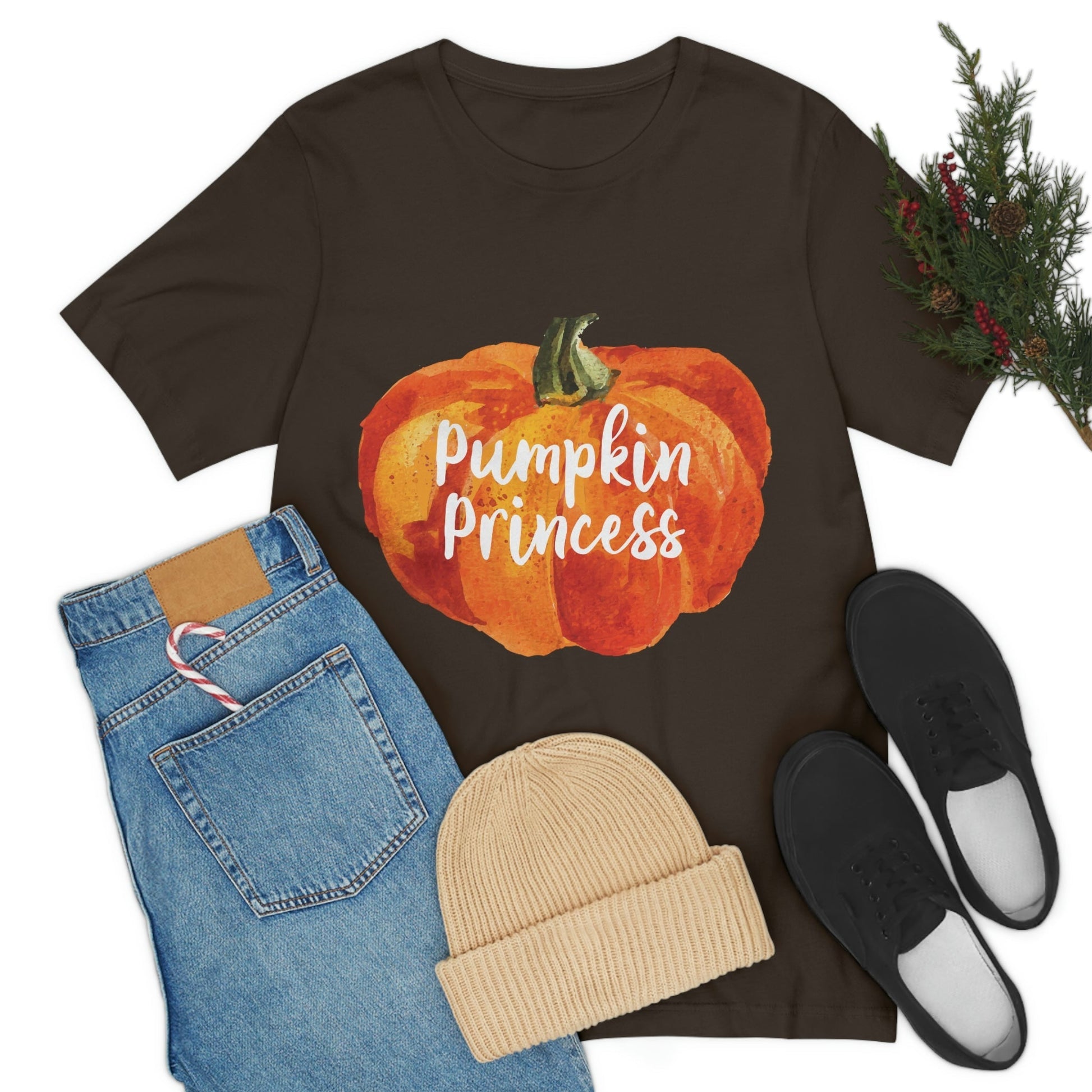 Pumpkin Halloween Princess Spooky Monster Jack O Lantern Unisex Jersey Short Sleeve T-Shirt Ichaku [Perfect Gifts Selection]