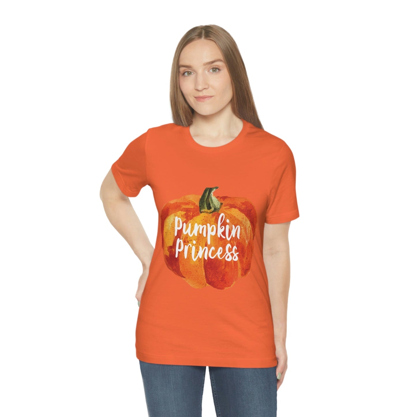 Pumpkin Halloween Princess Spooky Monster Jack O Lantern Unisex Jersey Short Sleeve T-Shirt Ichaku [Perfect Gifts Selection]