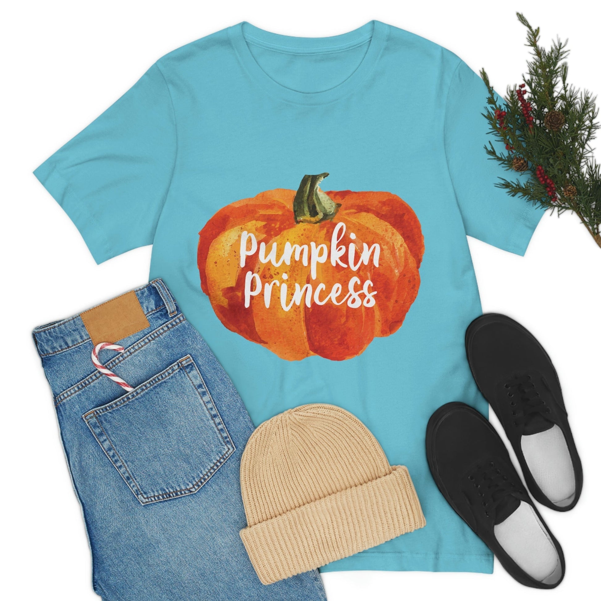 Pumpkin Halloween Princess Spooky Monster Jack O Lantern Unisex Jersey Short Sleeve T-Shirt Ichaku [Perfect Gifts Selection]