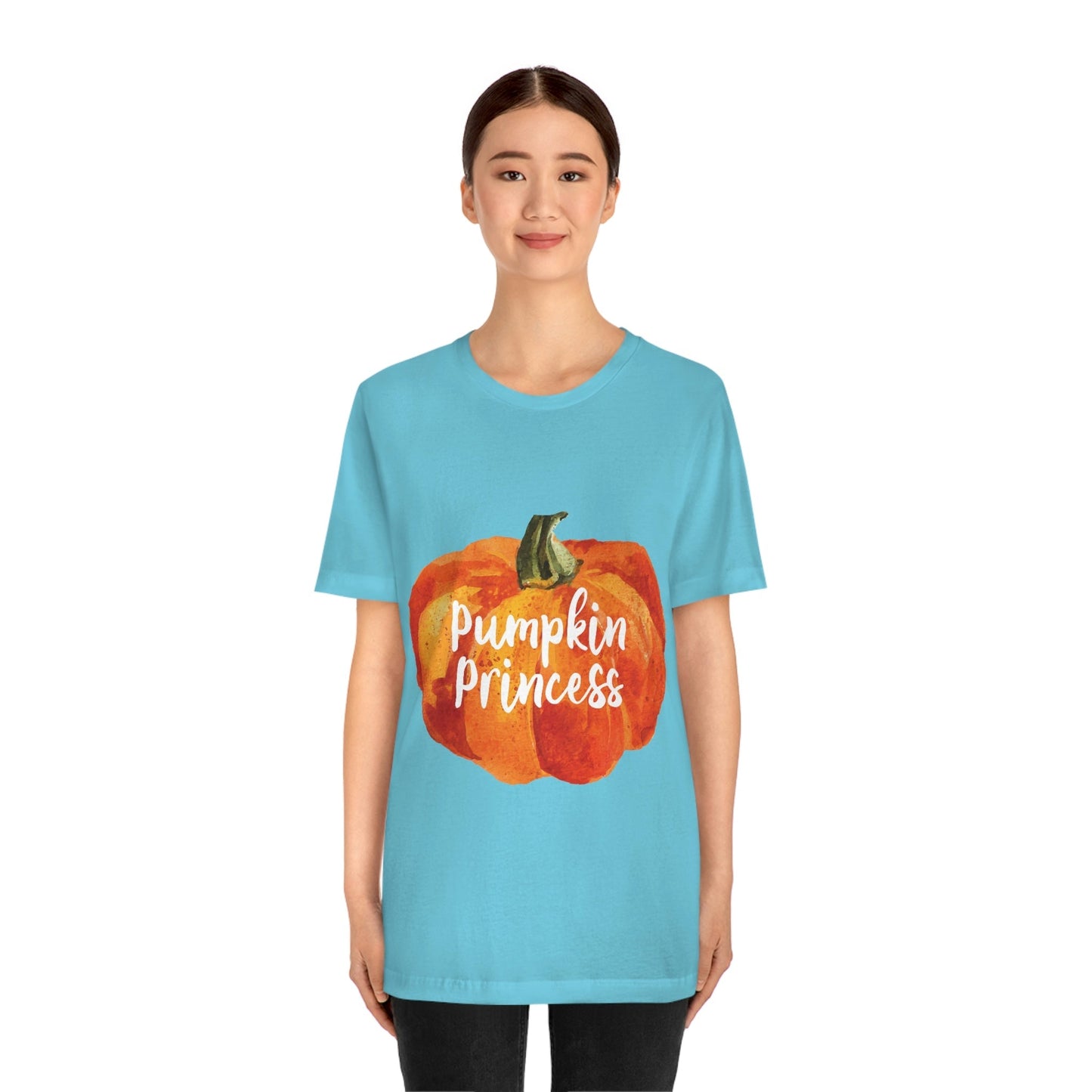 Pumpkin Halloween Princess Spooky Monster Jack O Lantern Unisex Jersey Short Sleeve T-Shirt Ichaku [Perfect Gifts Selection]