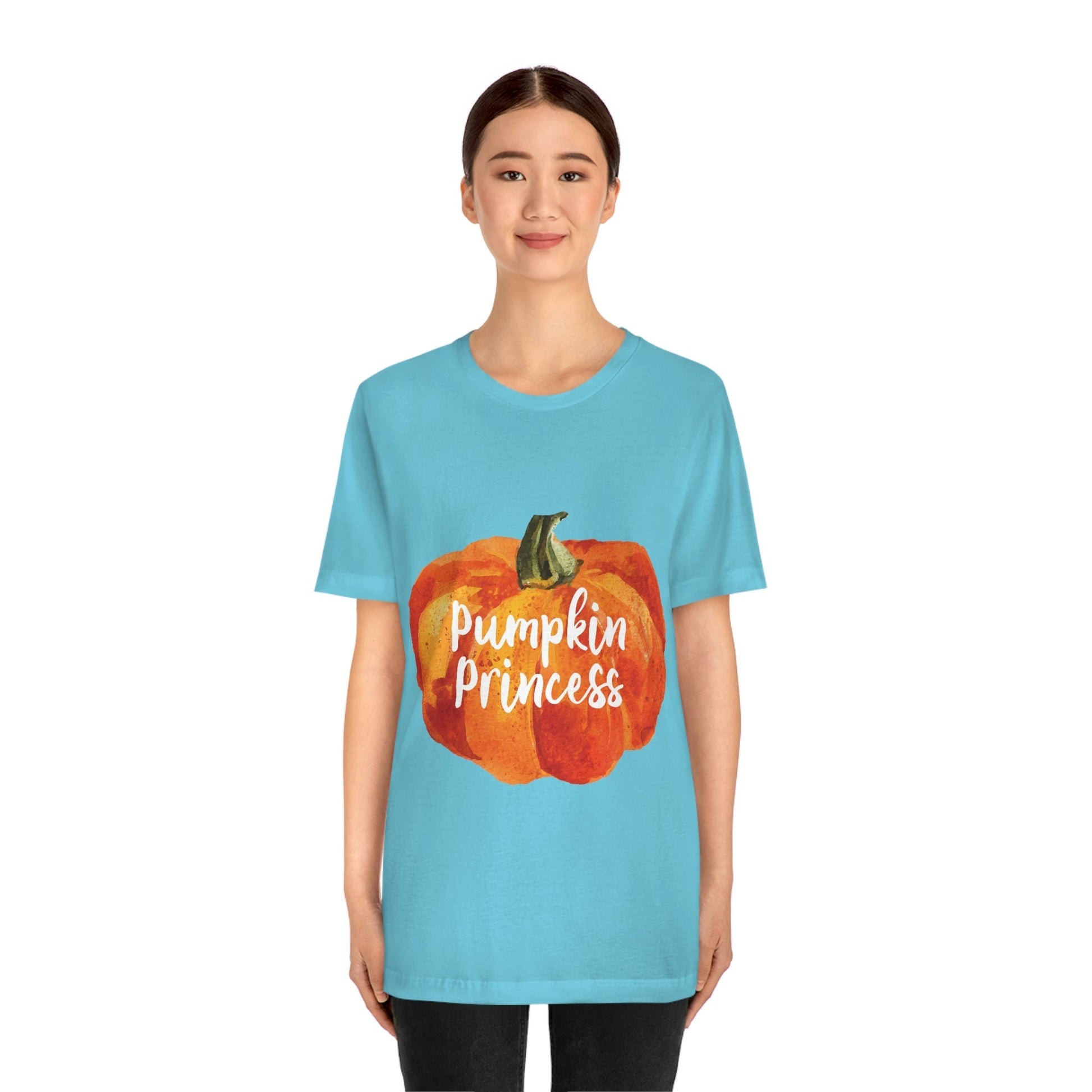 Pumpkin Halloween Princess Spooky Monster Jack O Lantern Unisex Jersey Short Sleeve T-Shirt Ichaku [Perfect Gifts Selection]