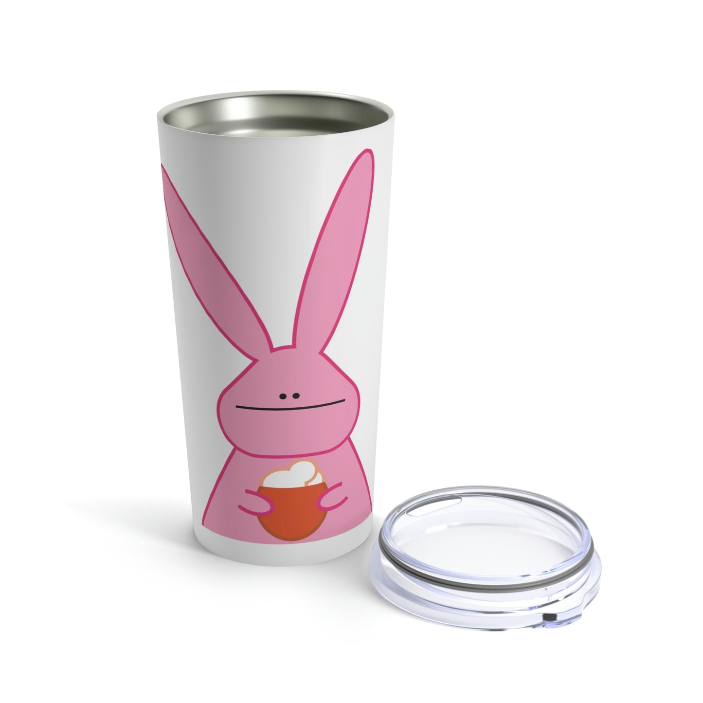 Pumpkin Latte The Fall Mood Pink Rabbit Stainless Steel Hot or Cold Vacuum Tumbler 20oz Ichaku [Perfect Gifts Selection]