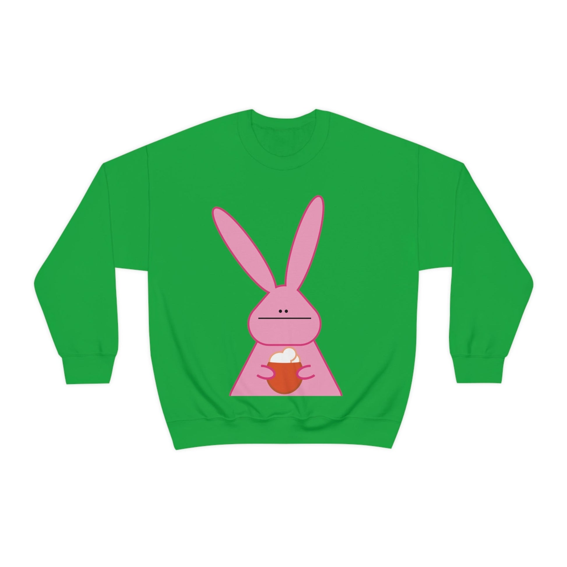 Pumpkin Latte The Fall Mood Pink Rabbit Unisex Heavy Blend™ Crewneck Sweatshirt Ichaku [Perfect Gifts Selection]