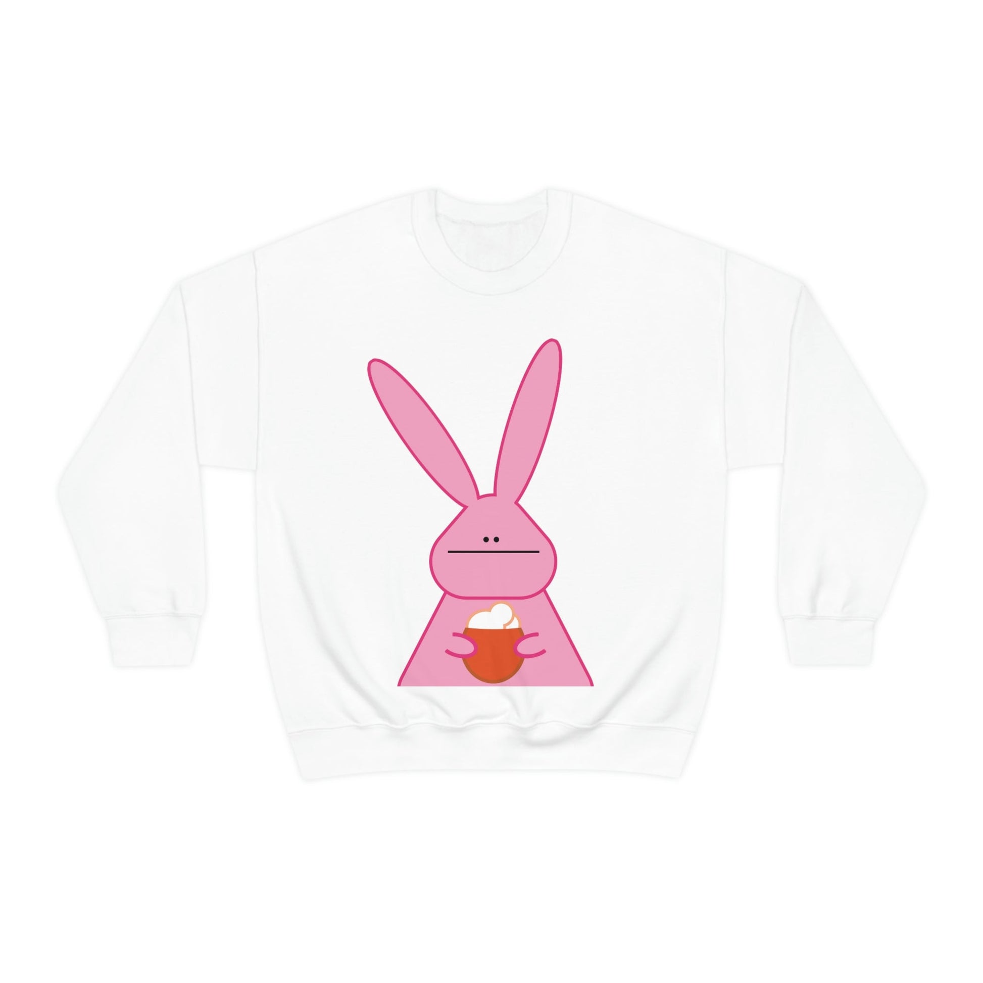 Pumpkin Latte The Fall Mood Pink Rabbit Unisex Heavy Blend™ Crewneck Sweatshirt Ichaku [Perfect Gifts Selection]