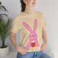 Pumpkin Latte The Fall Mood Pink Rabbit Unisex Jersey Short Sleeve T-Shirt Ichaku [Perfect Gifts Selection]