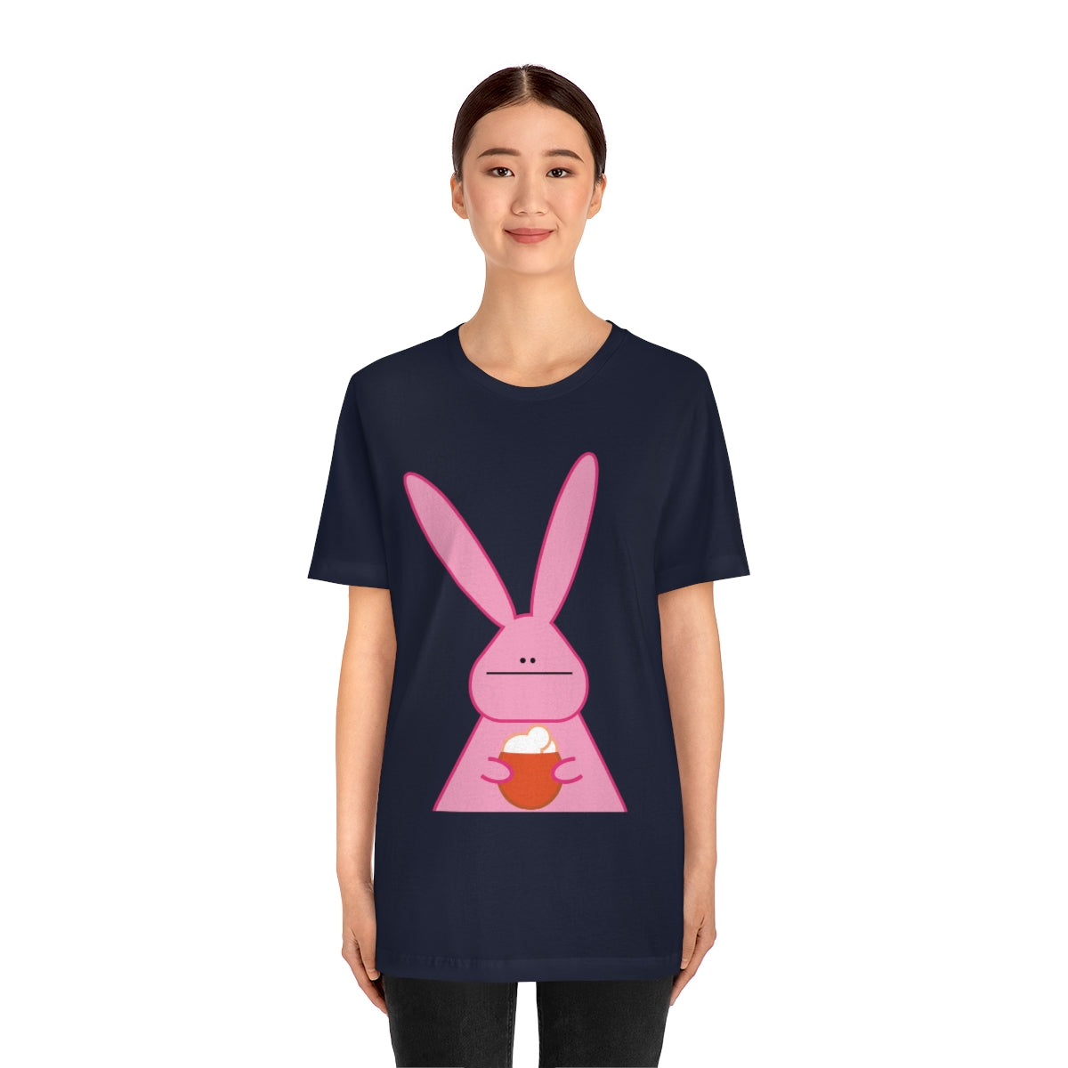 Pumpkin Latte The Fall Mood Pink Rabbit Unisex Jersey Short Sleeve T-Shirt Ichaku [Perfect Gifts Selection]