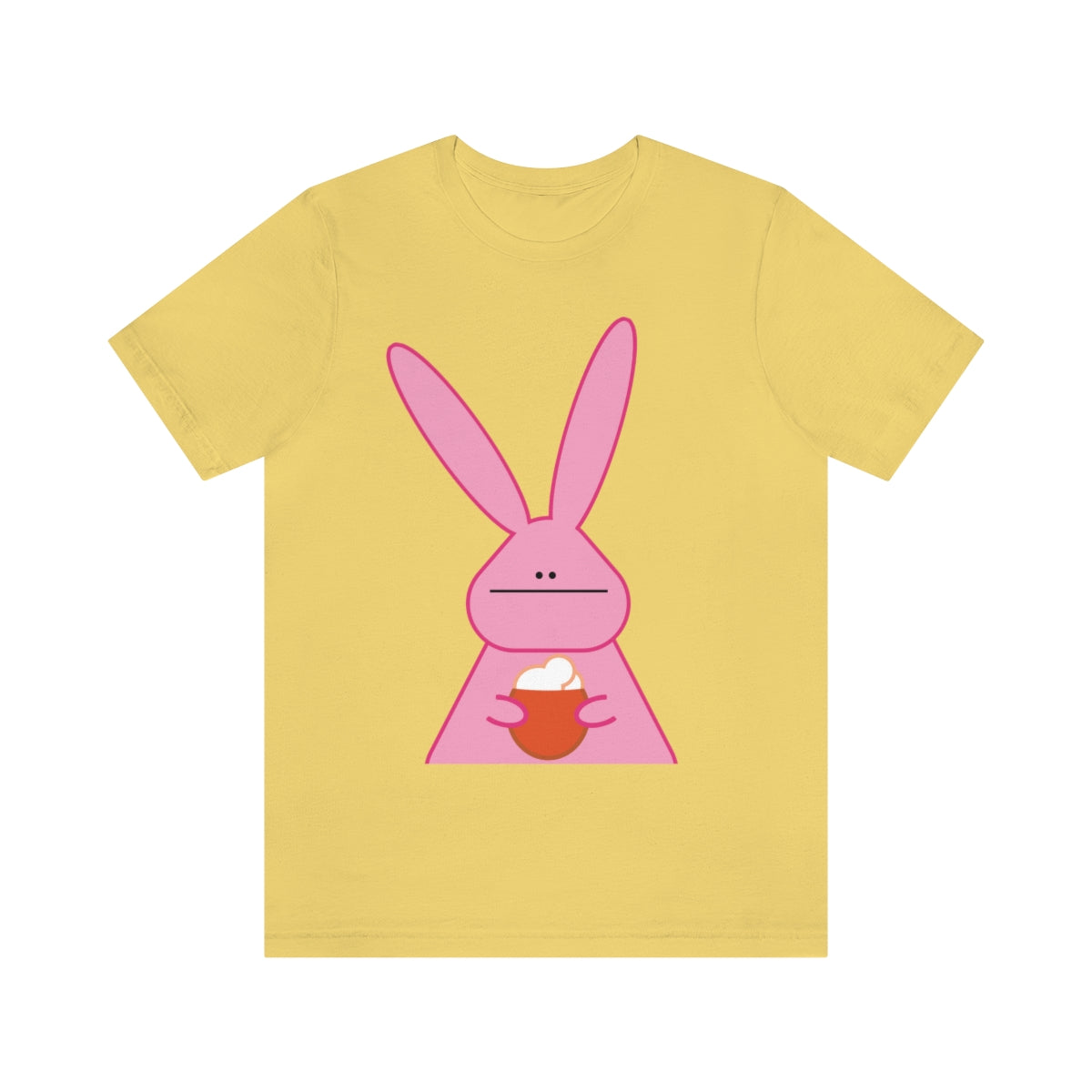 Pumpkin Latte The Fall Mood Pink Rabbit Unisex Jersey Short Sleeve T-Shirt Ichaku [Perfect Gifts Selection]