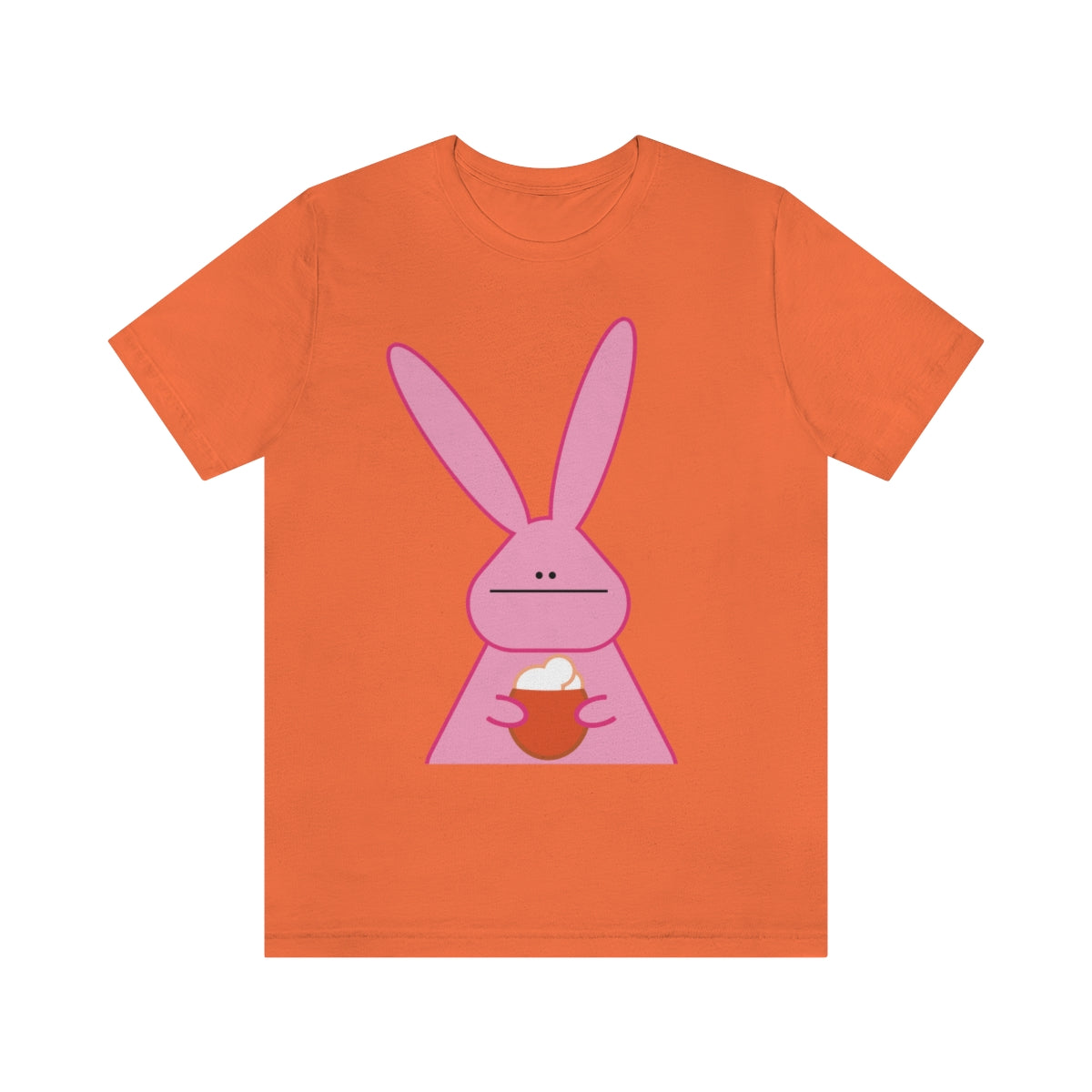 Pumpkin Latte The Fall Mood Pink Rabbit Unisex Jersey Short Sleeve T-Shirt Ichaku [Perfect Gifts Selection]