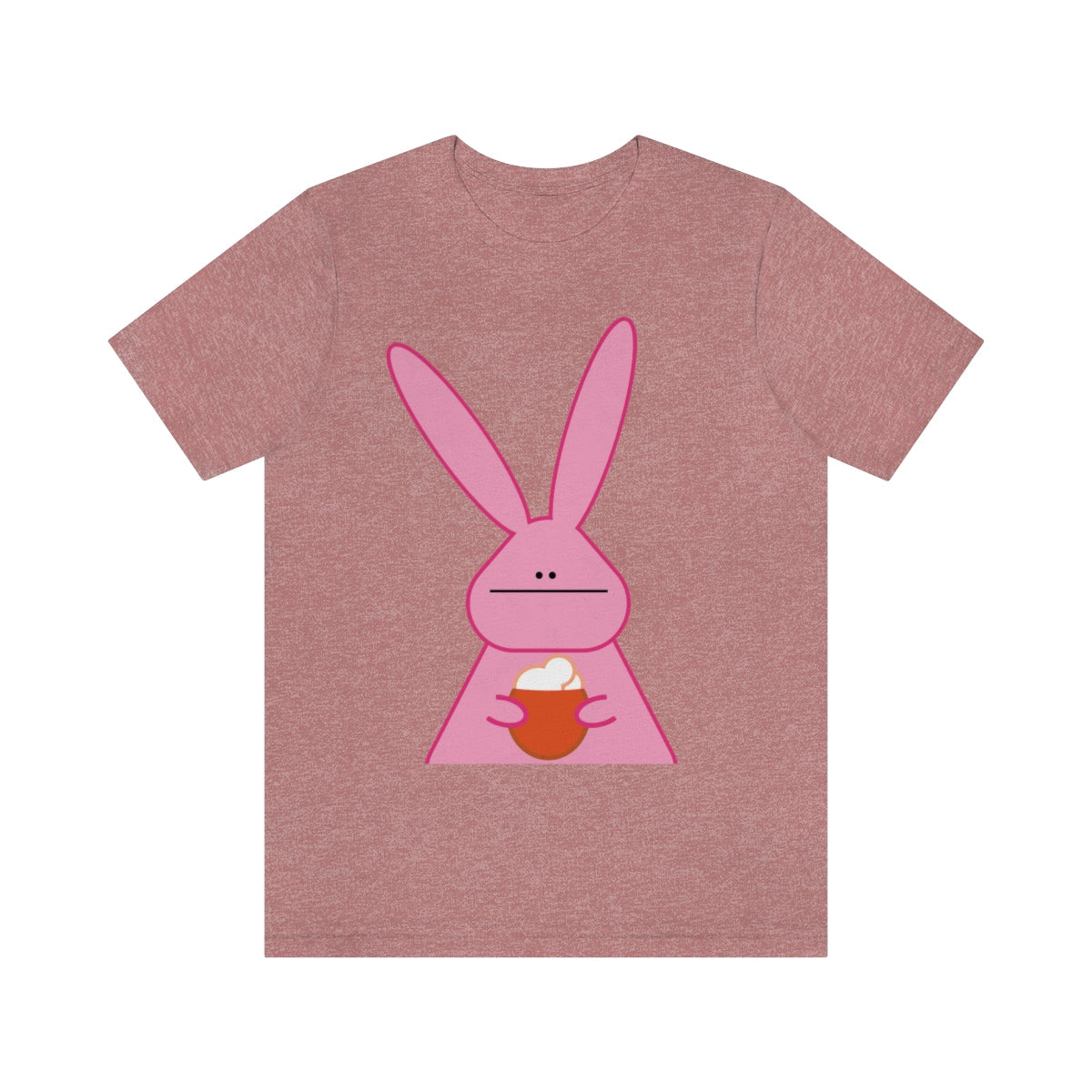 Pumpkin Latte The Fall Mood Pink Rabbit Unisex Jersey Short Sleeve T-Shirt Ichaku [Perfect Gifts Selection]