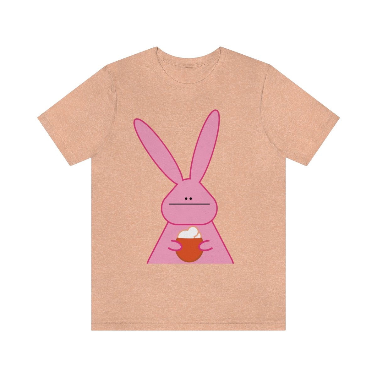 Pumpkin Latte The Fall Mood Pink Rabbit Unisex Jersey Short Sleeve T-Shirt Ichaku [Perfect Gifts Selection]