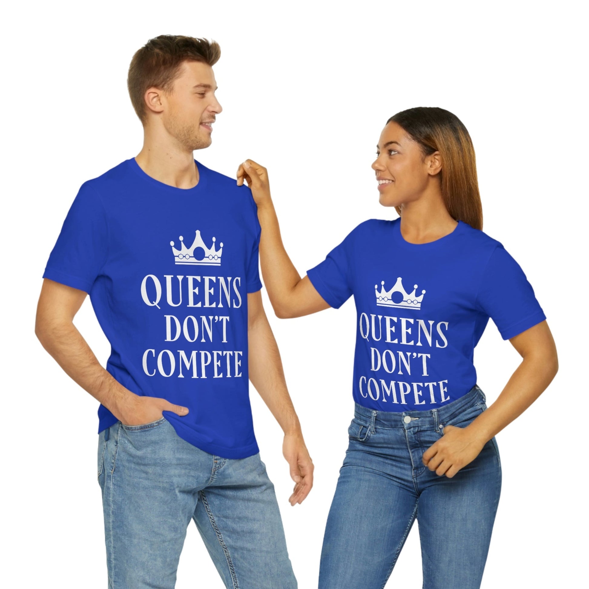 Queens Don`t Compete Empowering Quotes Unisex Jersey Short Sleeve T-Shirt Ichaku [Perfect Gifts Selection]