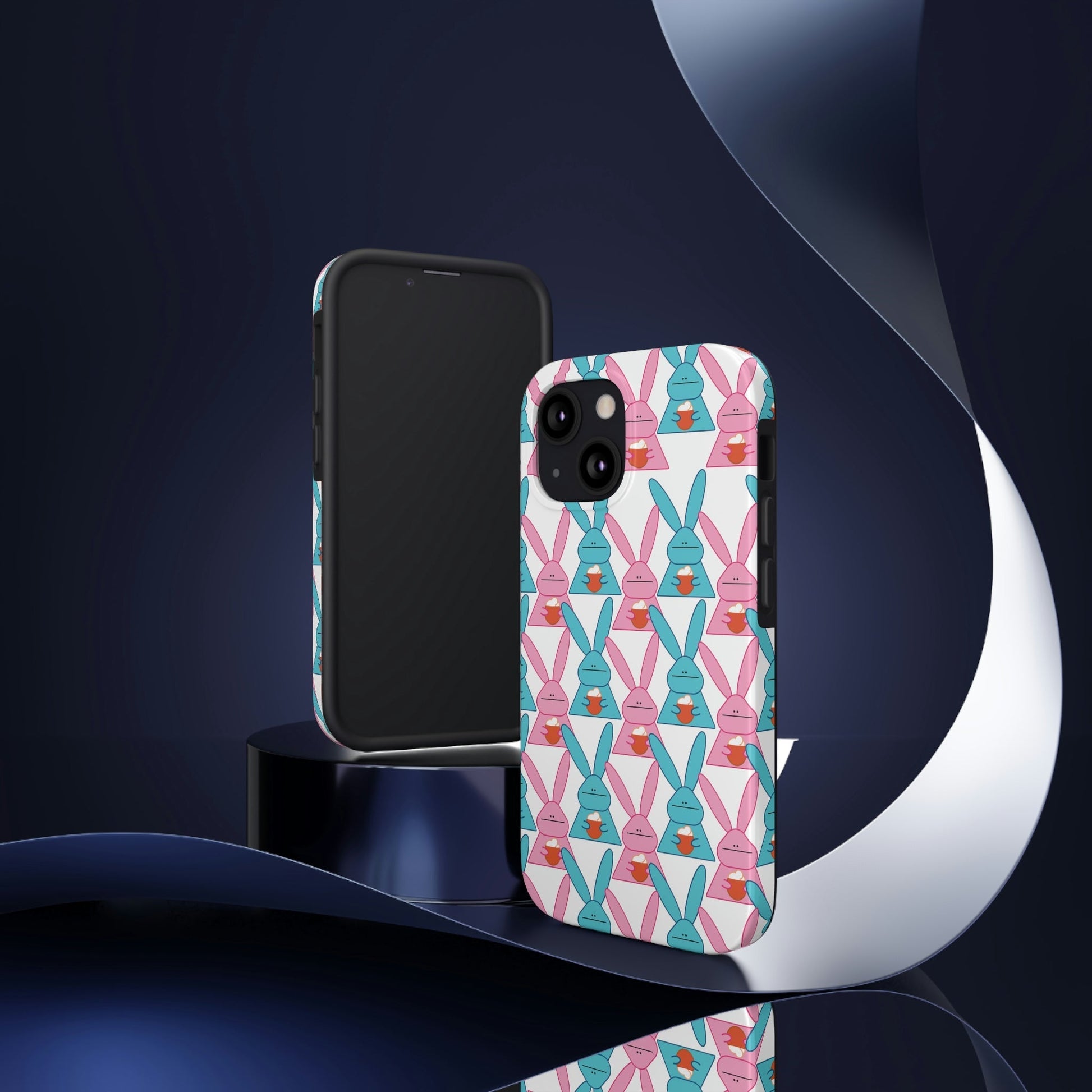 Rabbit With Pumpkin Latte Pattern Fall Mood Art Tough Phone Cases Case-Mate Ichaku [Perfect Gifts Selection]