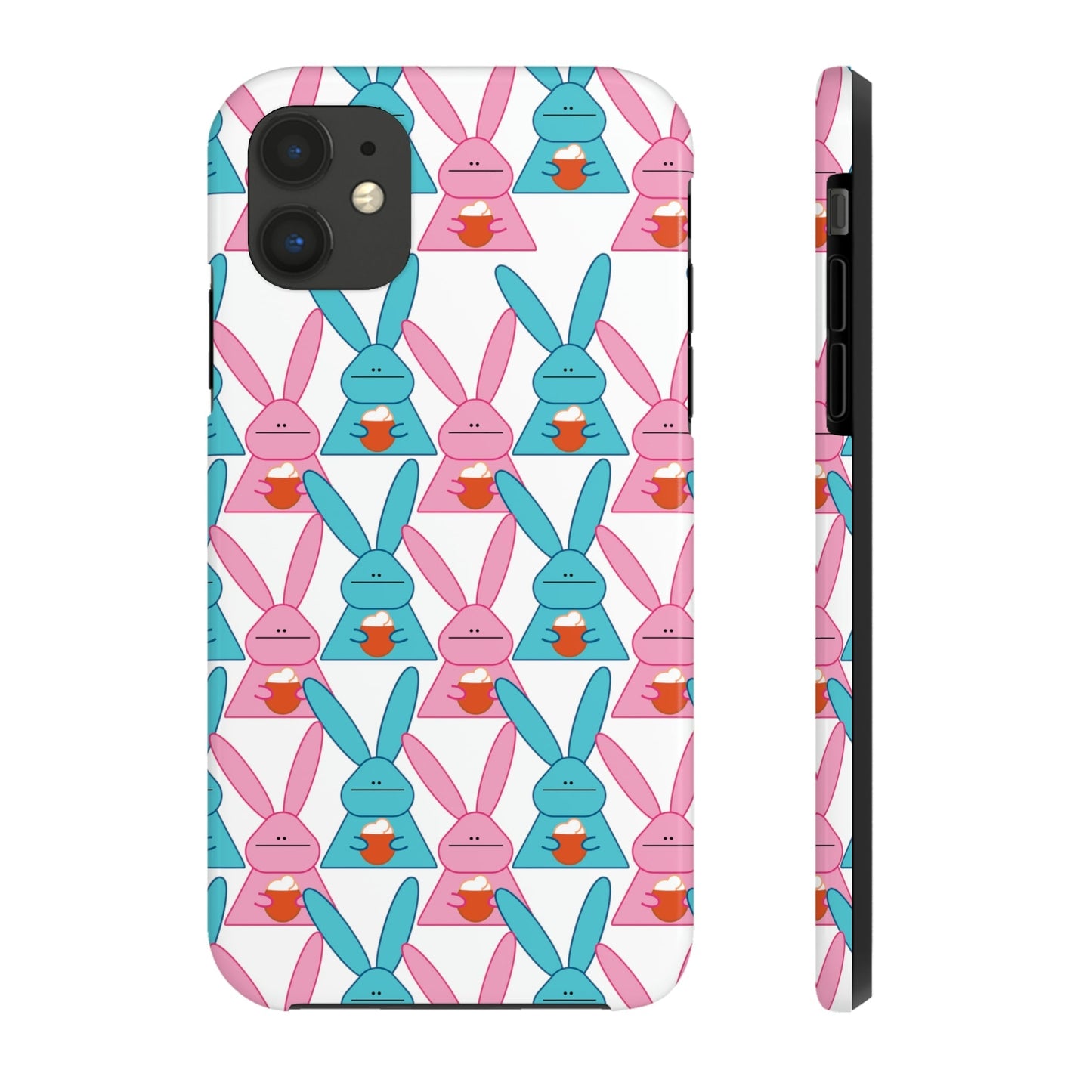 Rabbit With Pumpkin Latte Pattern Fall Mood Art Tough Phone Cases Case-Mate Ichaku [Perfect Gifts Selection]