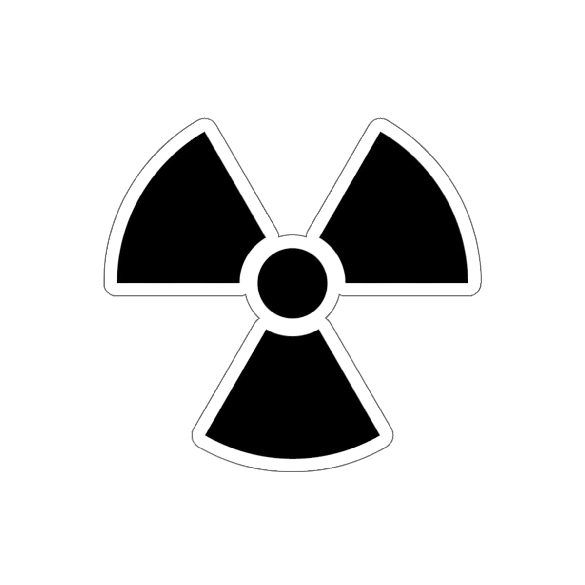 Radioactive Nuclear Radiation Symbol Black Series Die-Cut Sticker Ichaku [Perfect Gifts Selection]