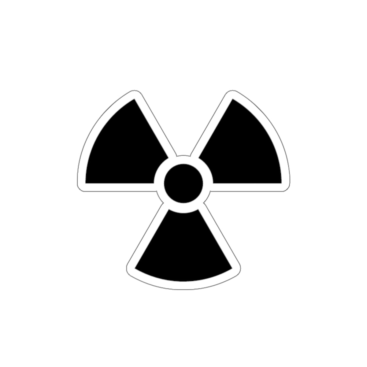 Radioactive Nuclear Radiation Symbol Black Series Die-Cut Sticker Ichaku [Perfect Gifts Selection]