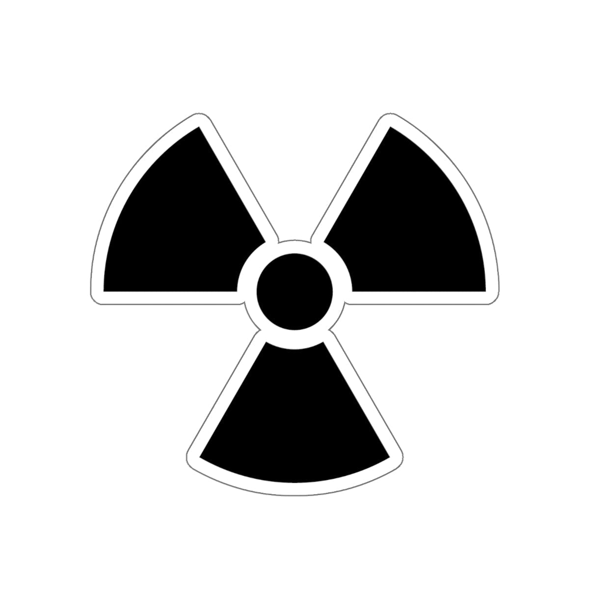 Radioactive Nuclear Radiation Symbol Black Series Die-Cut Sticker Ichaku [Perfect Gifts Selection]