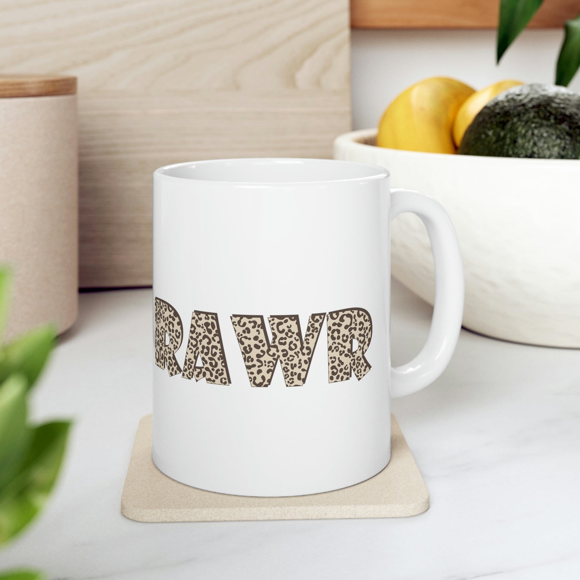 Rawr Leopard Animalistic Ceramic Mug 11oz Ichaku [Perfect Gifts Selection]