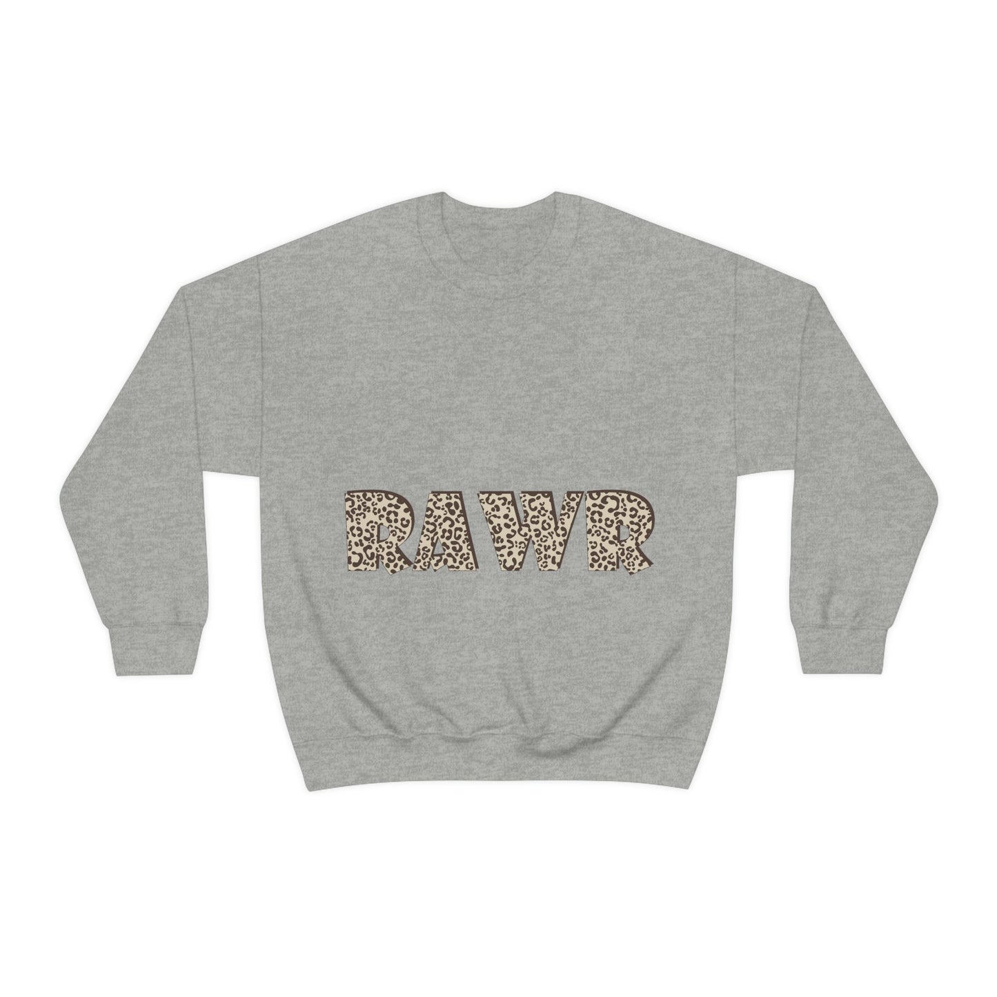 Rawr Leopard Animalistic Unisex Heavy Blend™ Crewneck Sweatshirt Ichaku [Perfect Gifts Selection]