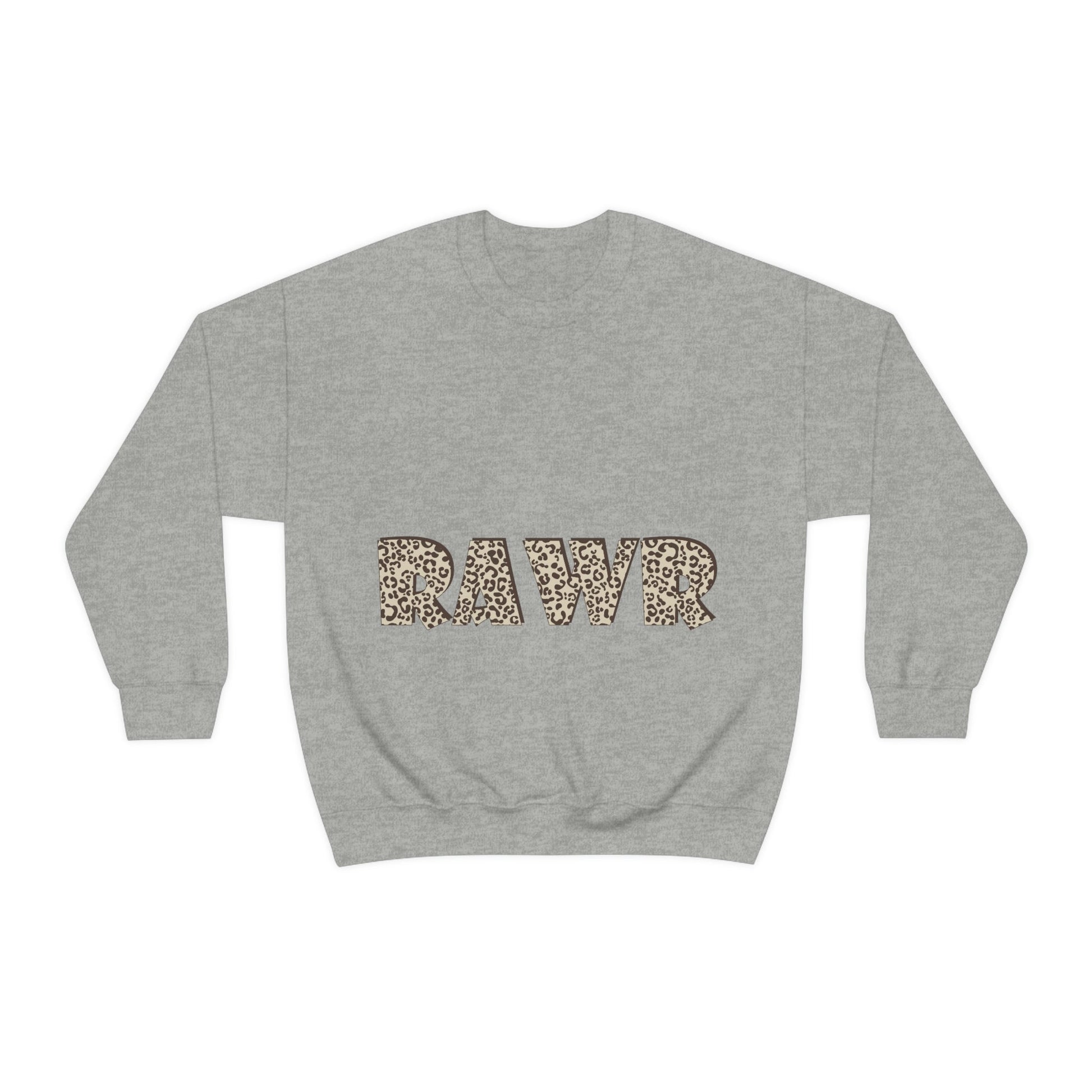 Rawr Leopard Animalistic Unisex Heavy Blend™ Crewneck Sweatshirt Ichaku [Perfect Gifts Selection]