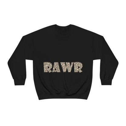 Rawr Leopard Animalistic Unisex Heavy Blend™ Crewneck Sweatshirt Ichaku [Perfect Gifts Selection]