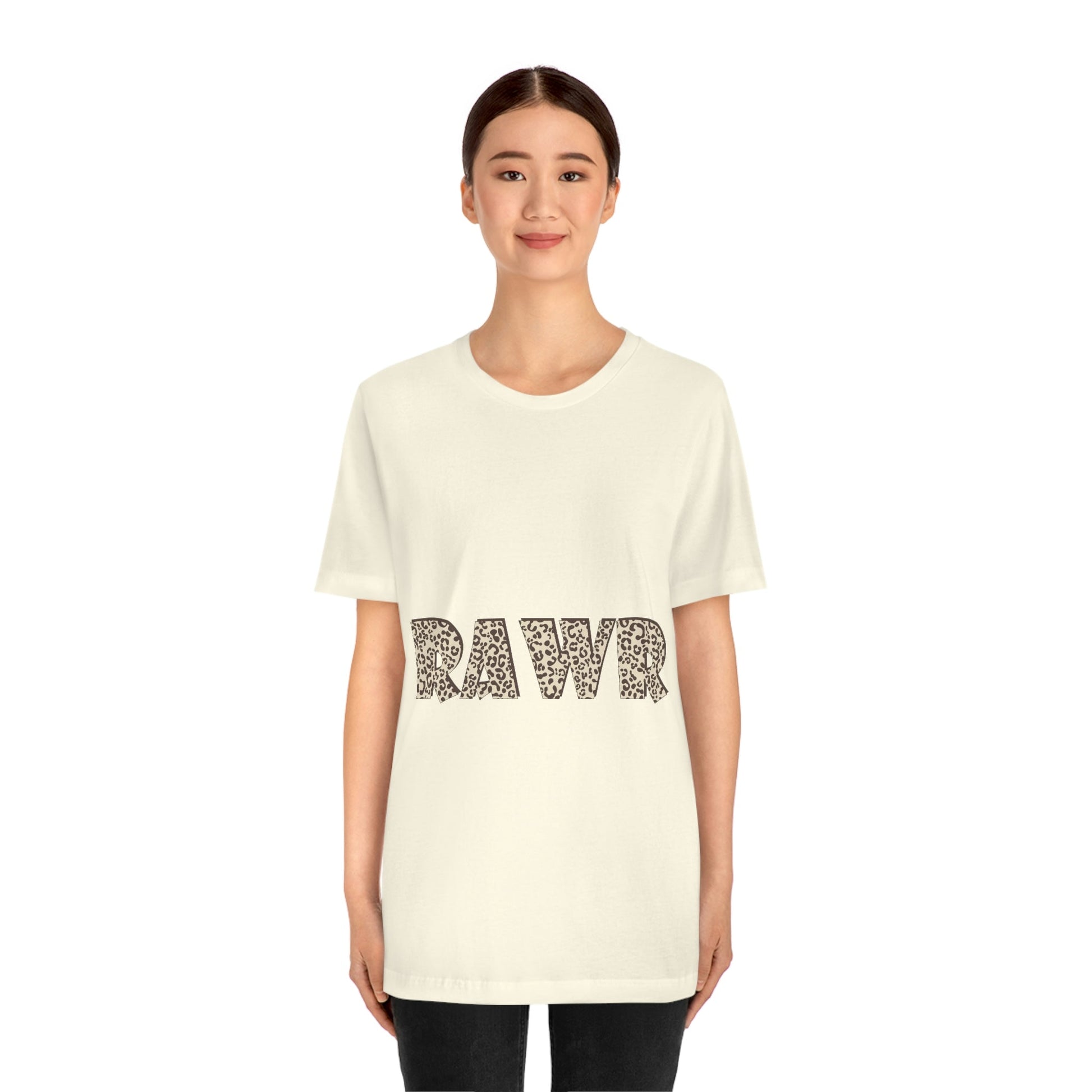 Rawr Leopard Animalistic Unisex Jersey Short Sleeve T-Shirt Ichaku [Perfect Gifts Selection]