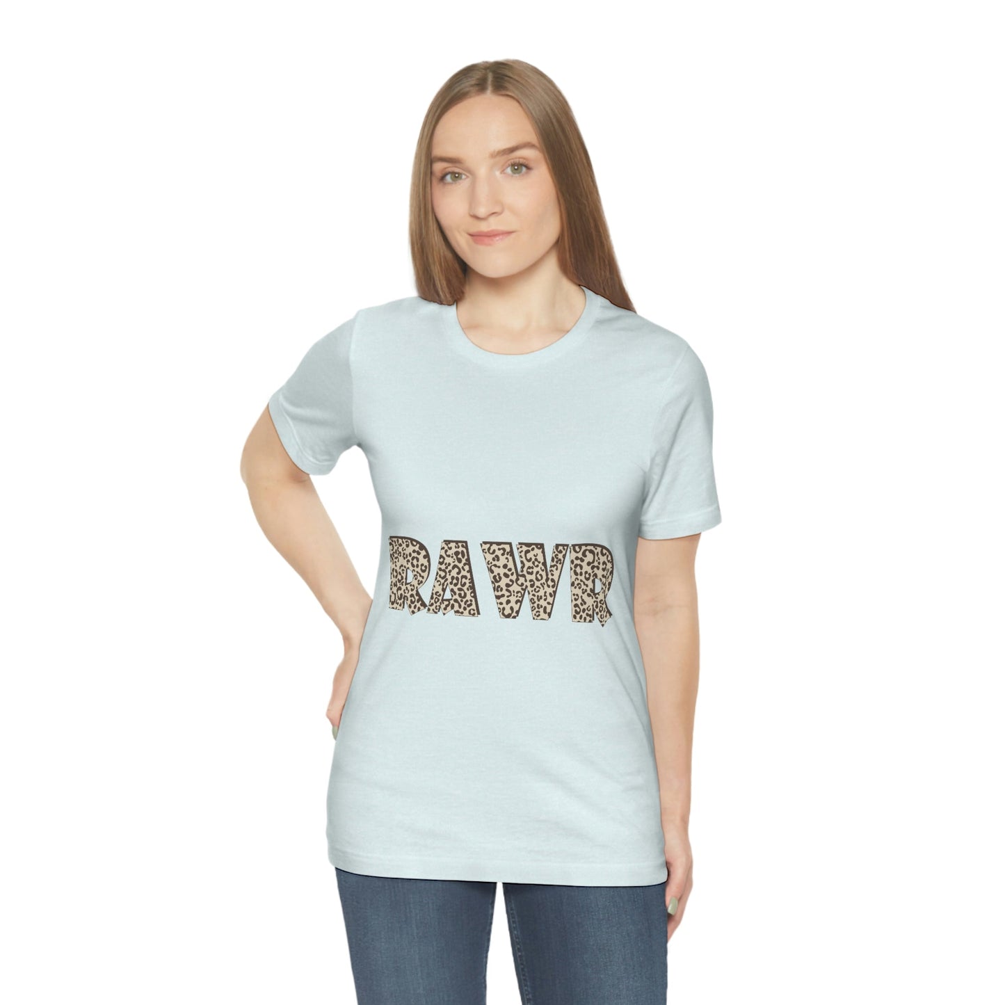 Rawr Leopard Animalistic Unisex Jersey Short Sleeve T-Shirt Ichaku [Perfect Gifts Selection]