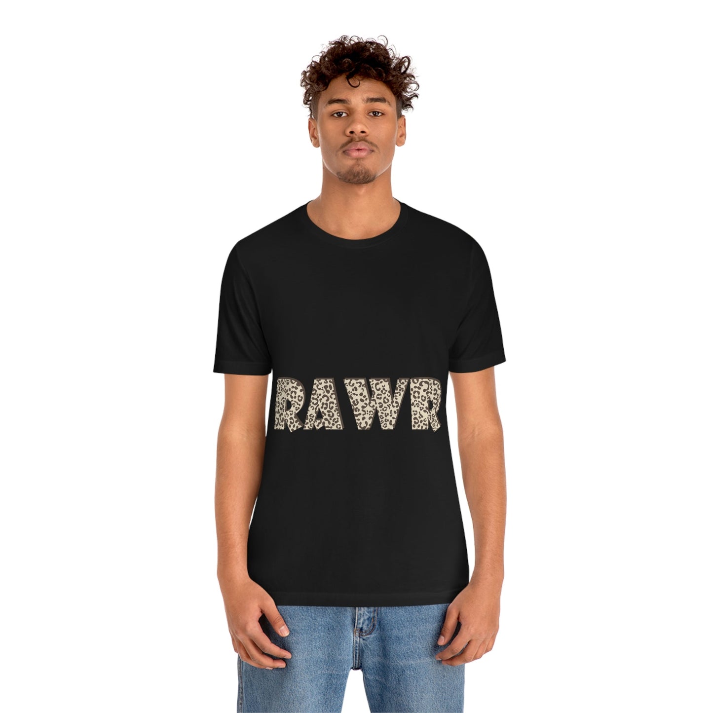 Rawr Leopard Animalistic Unisex Jersey Short Sleeve T-Shirt Ichaku [Perfect Gifts Selection]