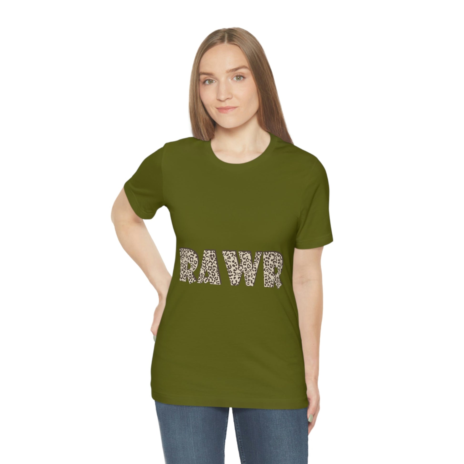 Rawr Leopard Animalistic Unisex Jersey Short Sleeve T-Shirt Ichaku [Perfect Gifts Selection]