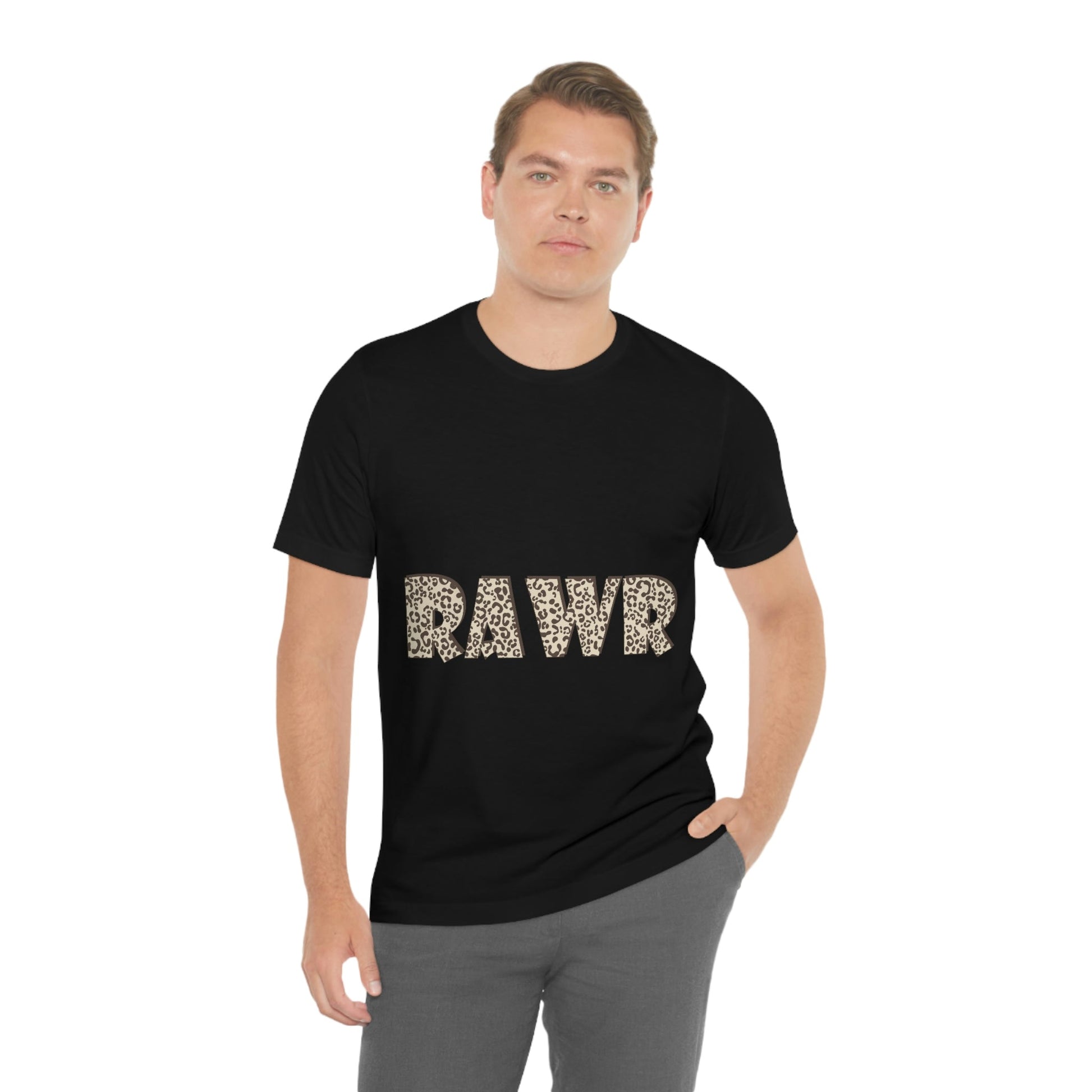 Rawr Leopard Animalistic Unisex Jersey Short Sleeve T-Shirt Ichaku [Perfect Gifts Selection]