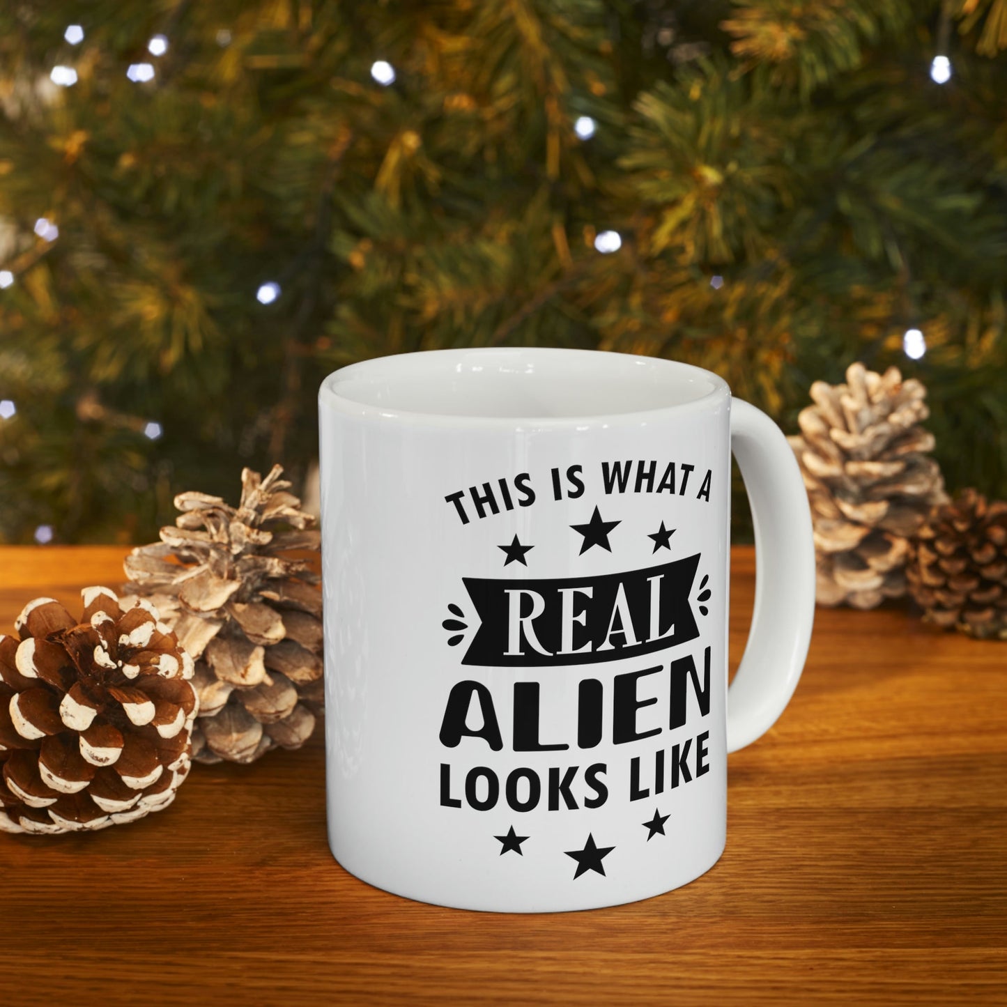 Real Alien Funny Slogan Sarcastic Quotes Ceramic Mug 11oz Ichaku [Perfect Gifts Selection]