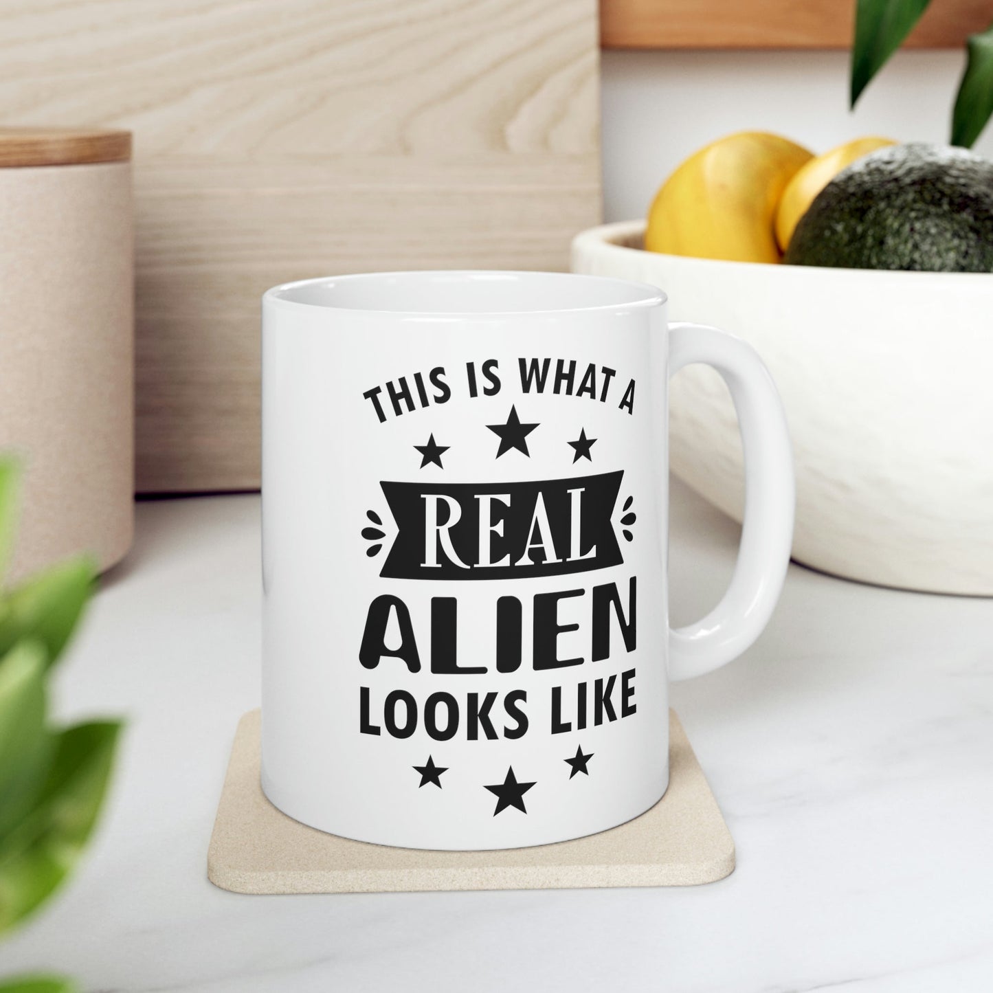 Real Alien Funny Slogan Sarcastic Quotes Ceramic Mug 11oz Ichaku [Perfect Gifts Selection]