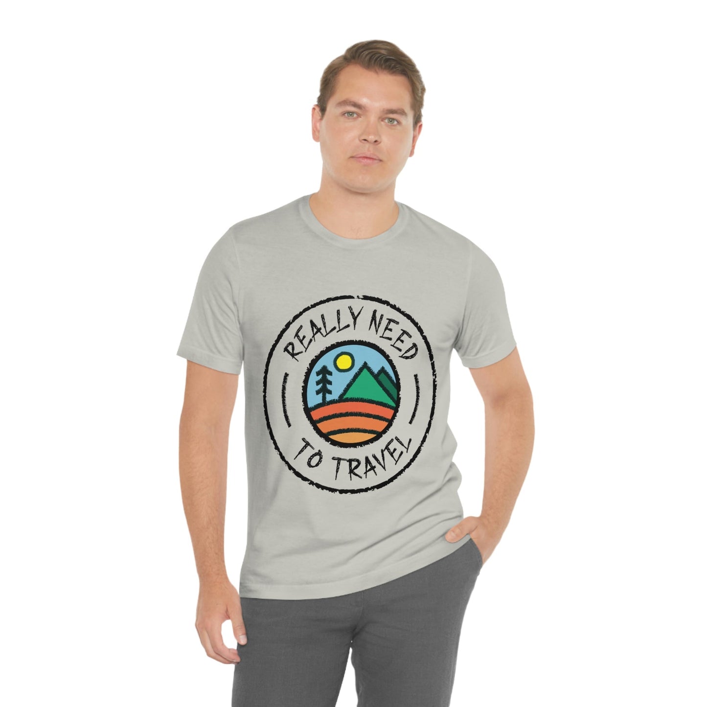 Really Need to Travel Vacation Landscape Explore Unisex Jersey Short Sleeve T-Shirt Ichaku [Perfect Gifts Selection]