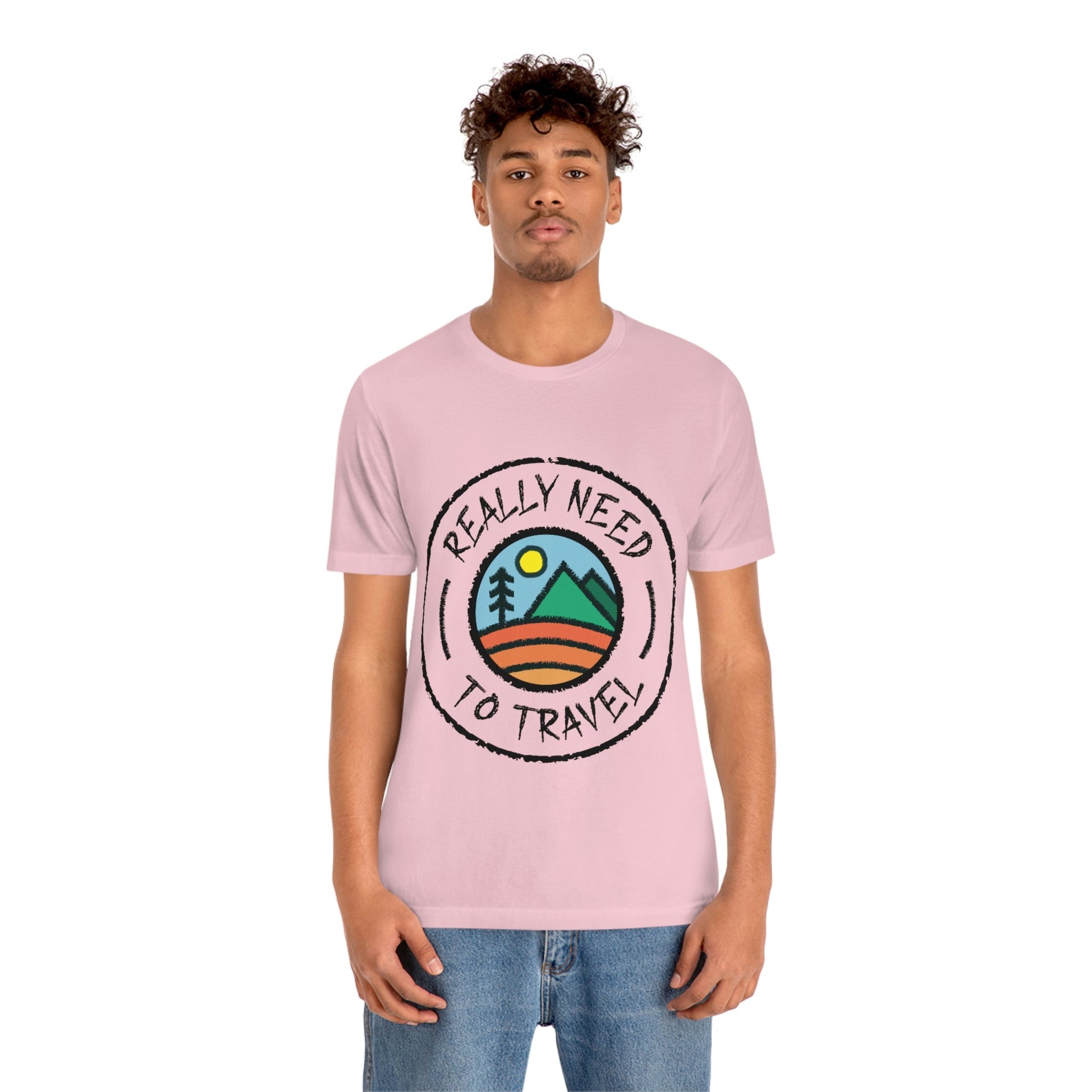 Really Need to Travel Vacation Landscape Explore Unisex Jersey Short Sleeve T-Shirt Ichaku [Perfect Gifts Selection]